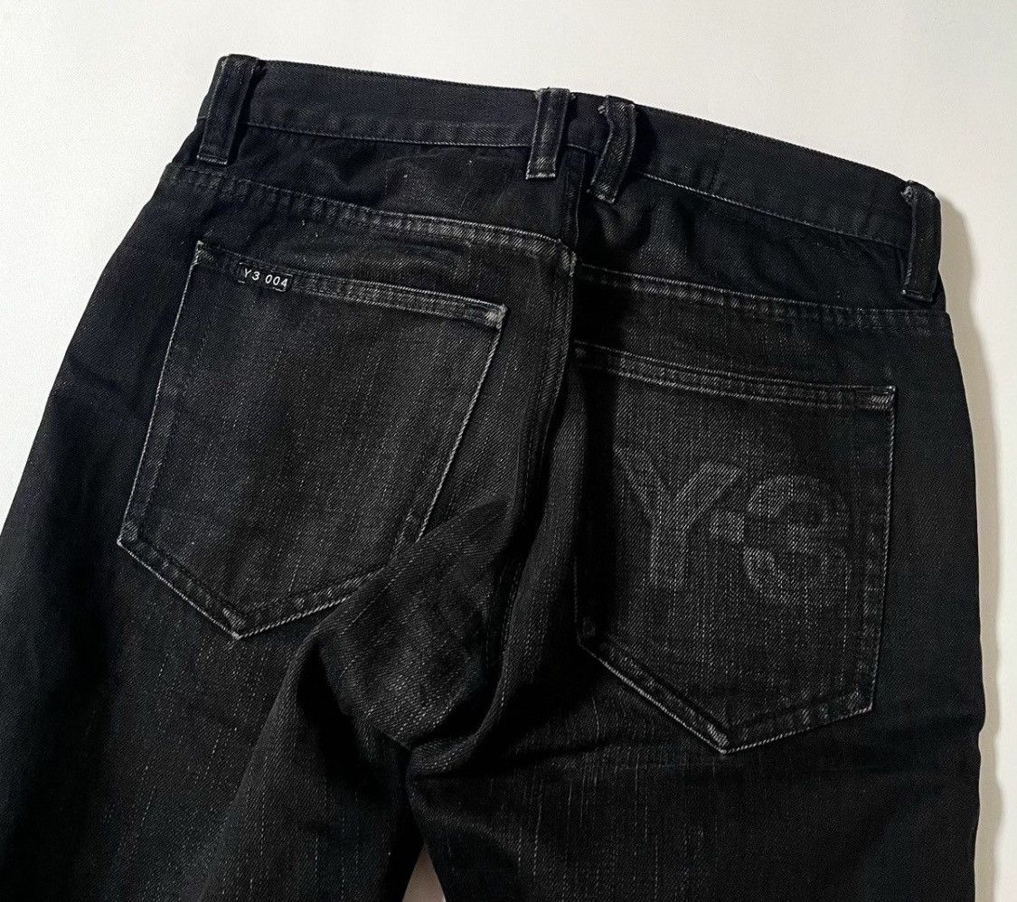 Yohji Yamamoto TAX FREE 🇺🇸 Yohji yamamoto y-3 logo slim straight black jeans Size US 29 - 2 Thumbnail