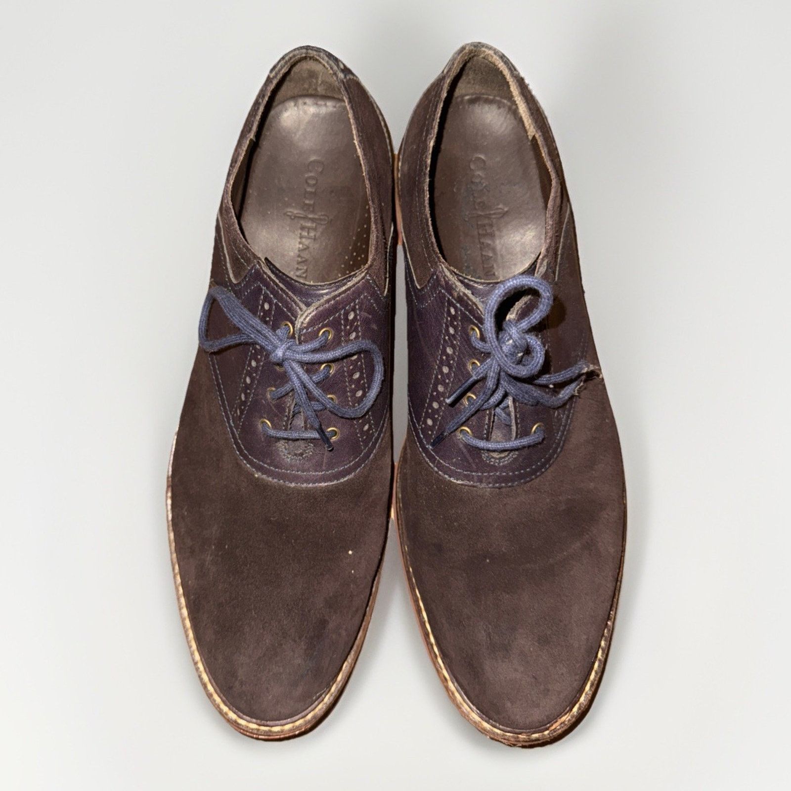 Cole Haan Cole Haan Men’s Suede Leather Oxford Dress Shoes Brown 10.5 Size US 10 / EU 43 - 3 Thumbnail