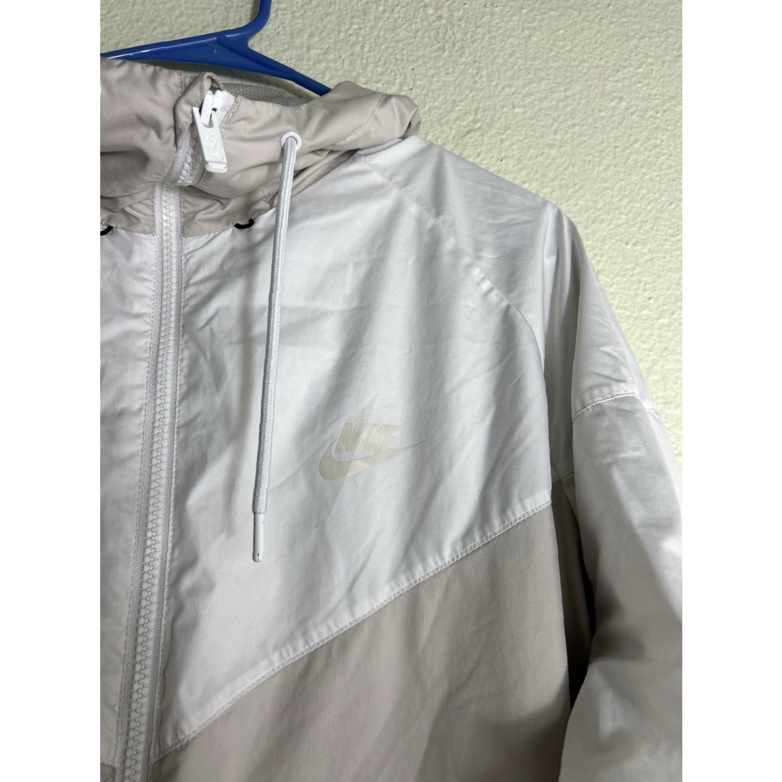 Nike Nike Windrunner Jacket Windbreaker Mens XL White Beige Full Zip Hooded Size US XL / EU 56 / 4 - 4 Thumbnail