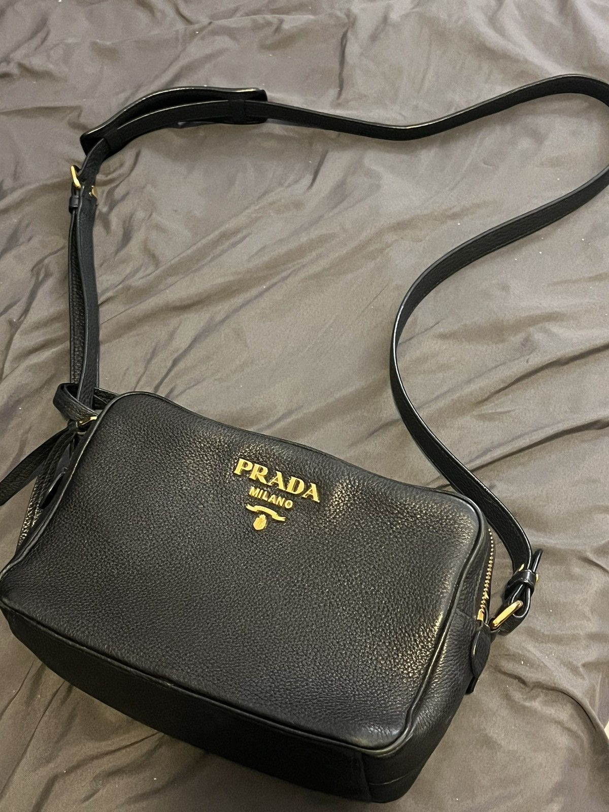 Prada double zip sling bag hotsell