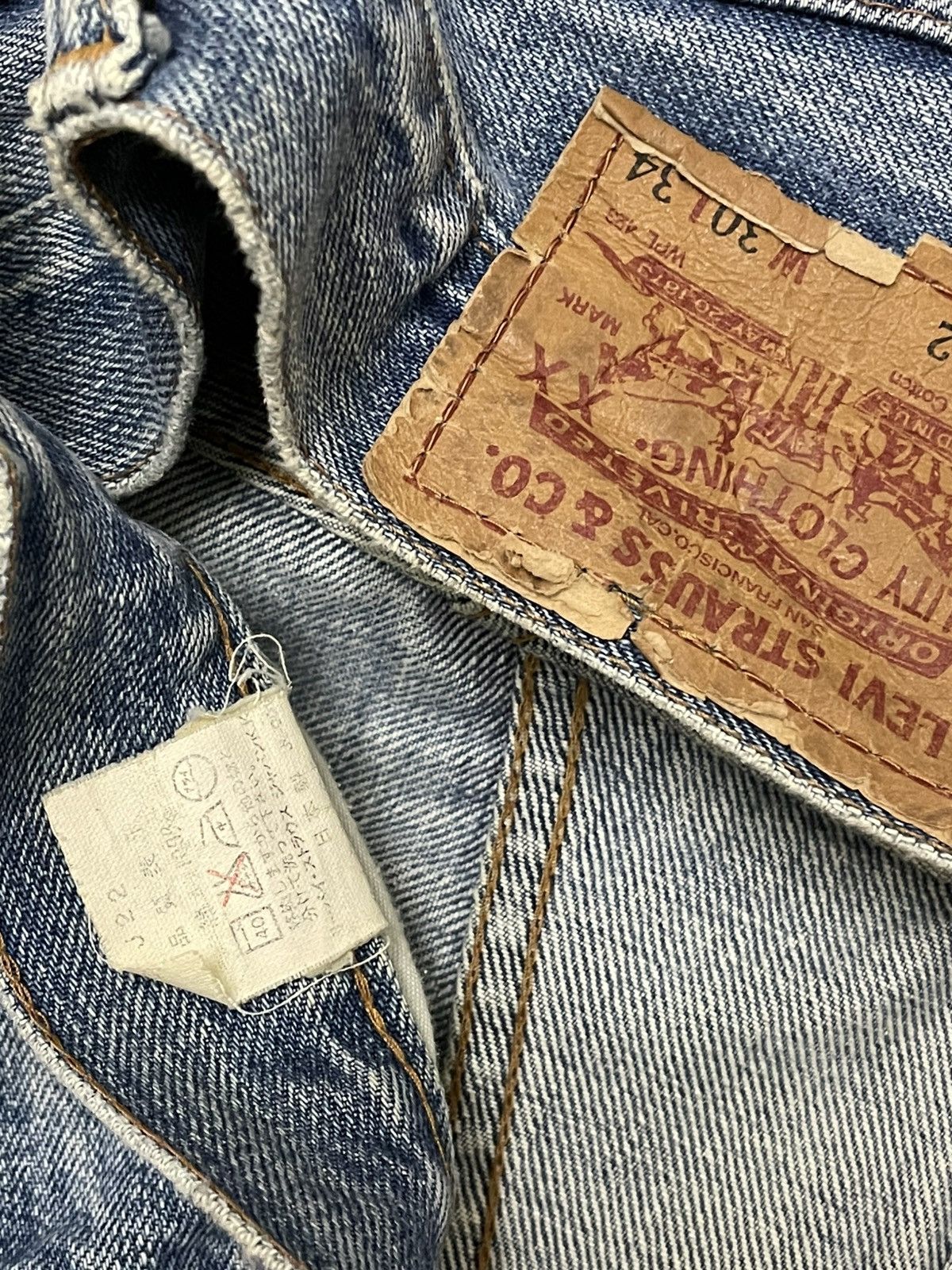 Levi's Vintage Clothing Vintage 1990s Designer Levis 502 Grunge Distressed Denim Size US 30 / EU 46 - 18 Thumbnail