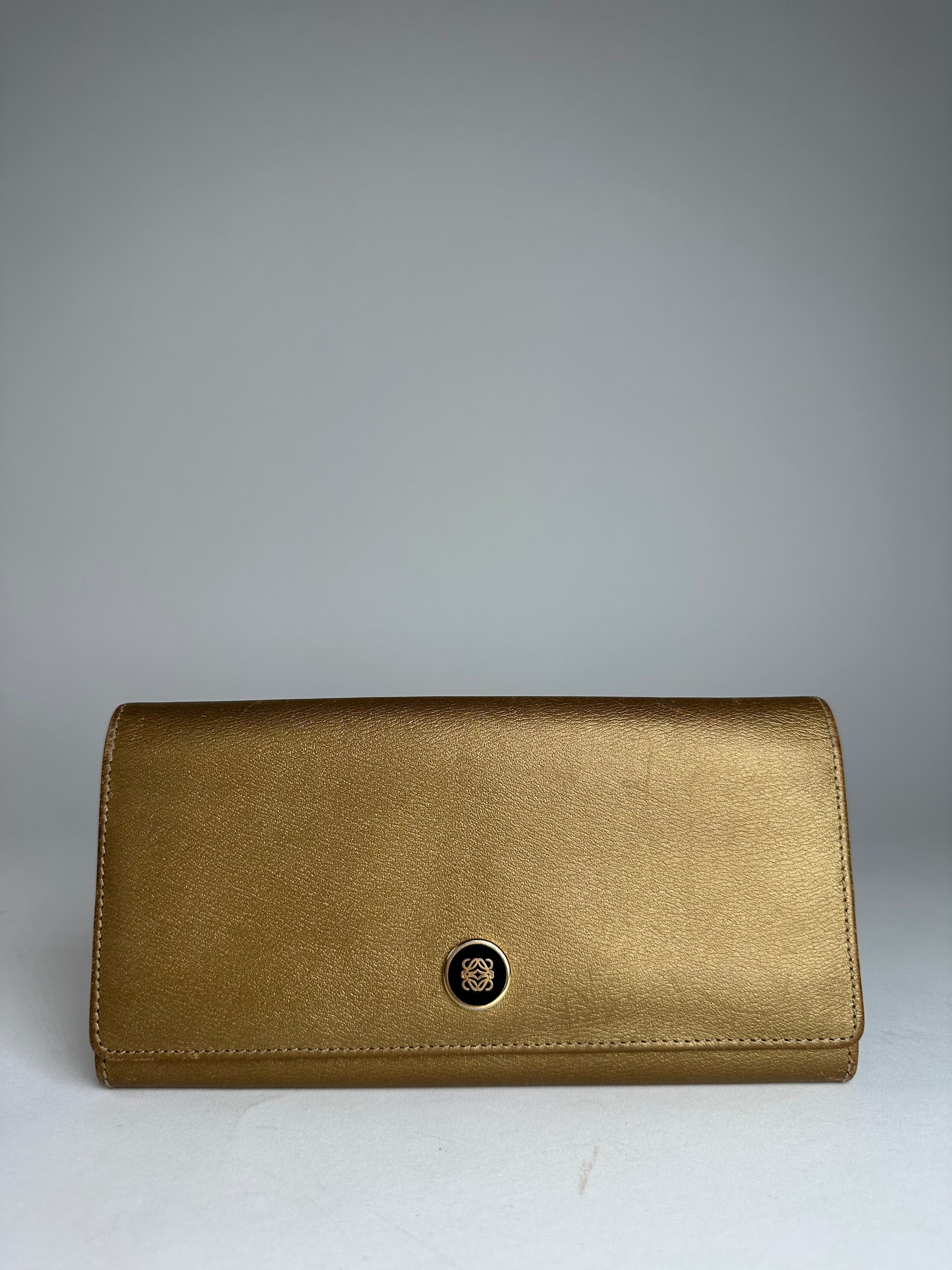 Loewe Vintage Madrid Leather Long Wallet Golden Size ONE SIZE - 1 Thumbnail