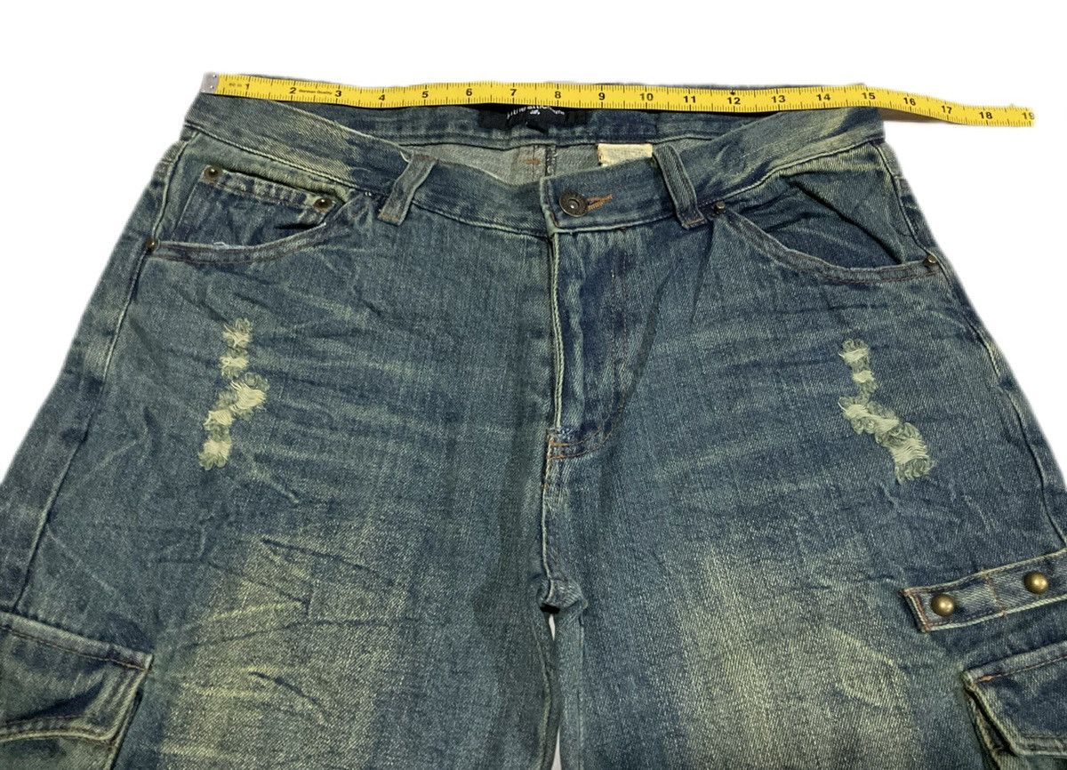 If Six Was Nine × In The Attic × Le Grande Bleu (L.G.B.) 🔥Sick Y2K In The Attic Homme Flared Denim Cargo Rivet Size US 30 / EU 46 - 13 Thumbnail