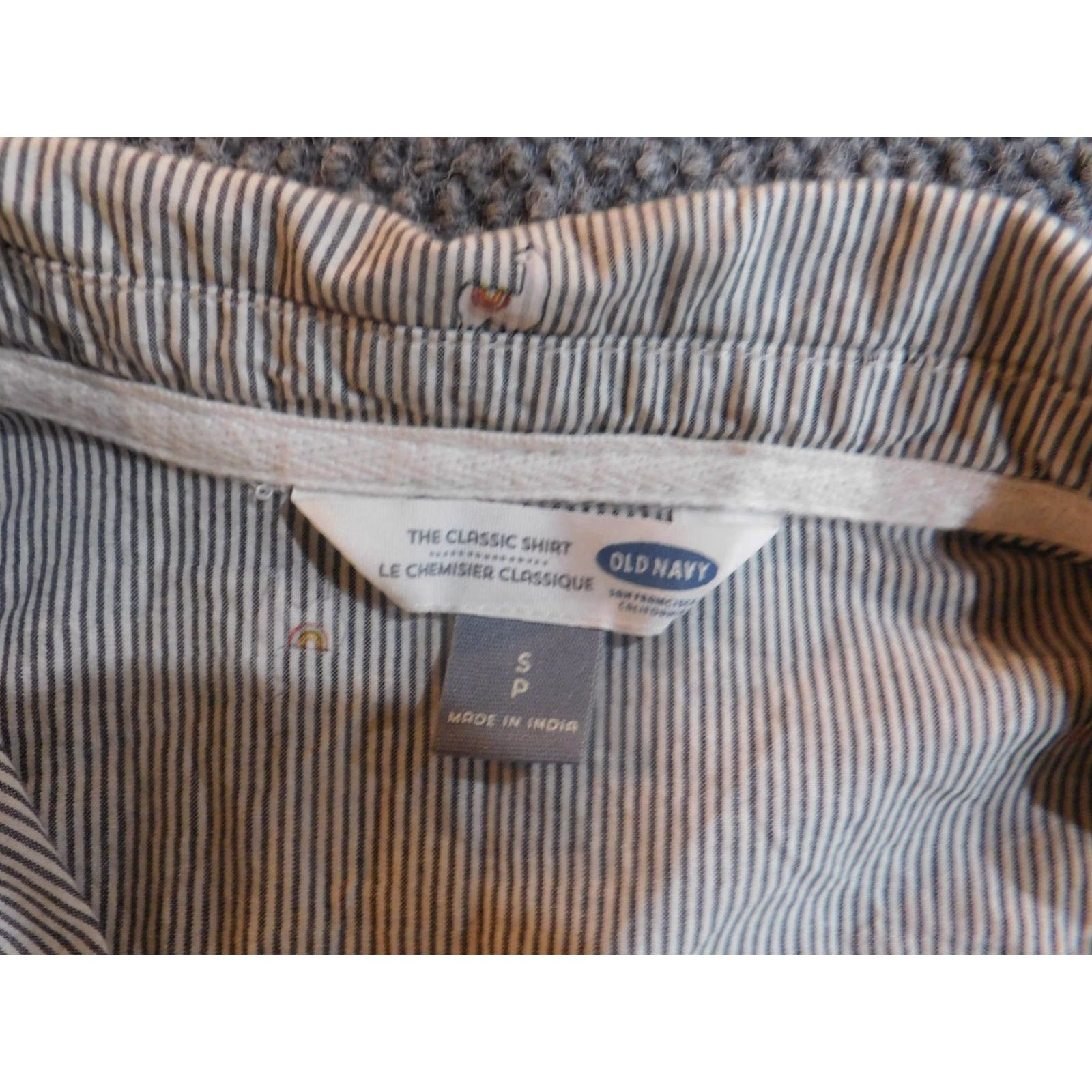 Old Navy Old Navy Womens Blouse Small Brown Gray striped round neck long sleeve button down Casual Regular Size S Polyester Stretch Size S / US 4 / IT 40 - 6 Thumbnail