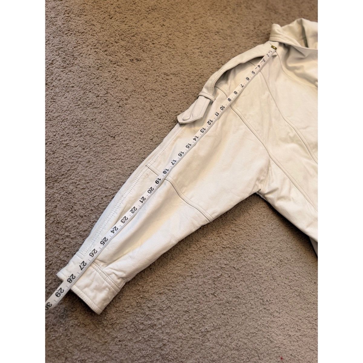 Vintage VINTAGE WHITE WILSONS LEATHER 80’S LEATHER JACKET Size US M / EU 48-50 / 2 - 9 Thumbnail