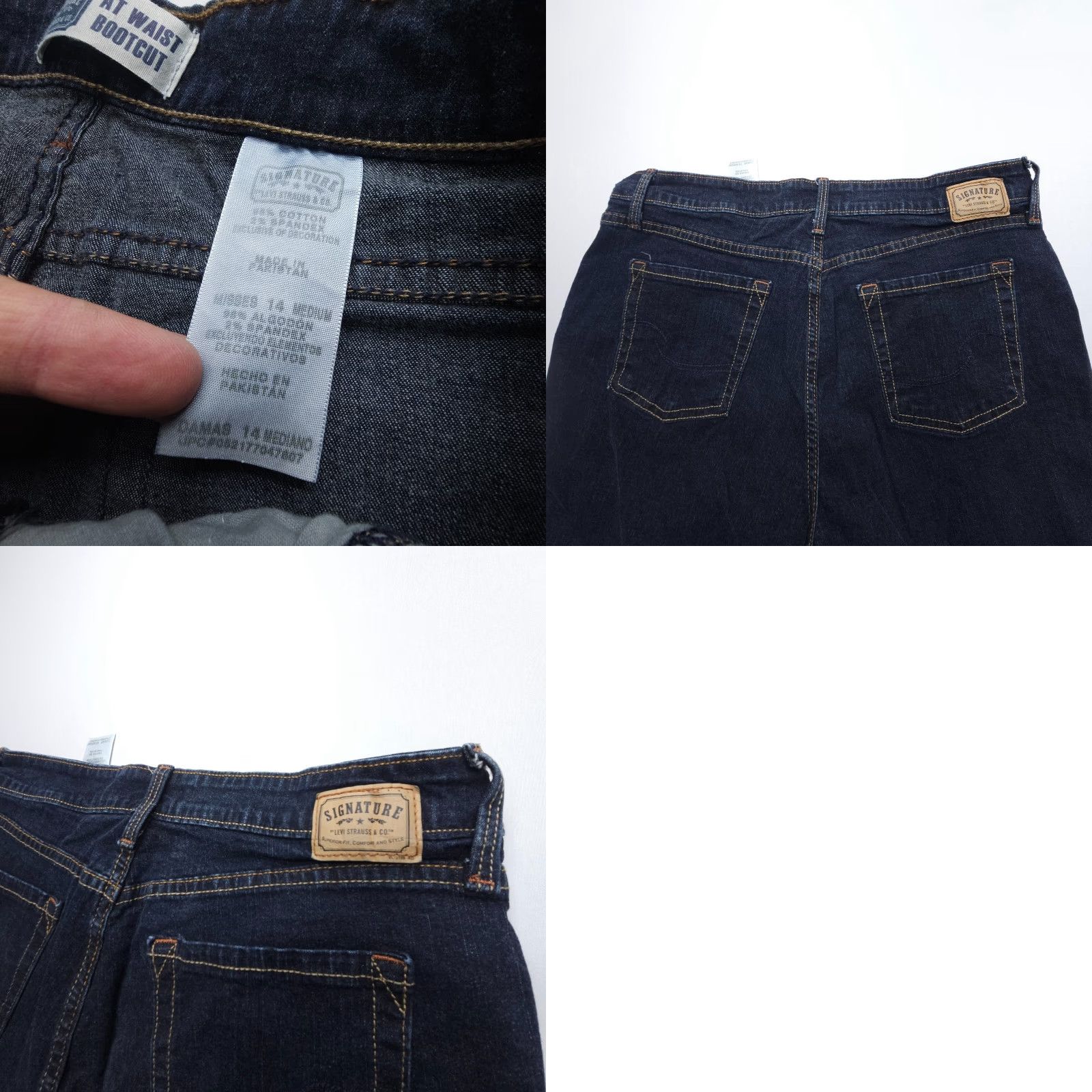 Levi's VINTAGE Levi's Signature At Waist Bootcut Jeans Size 14 Misses Dark Wash Y2K 2000s Denim Jeans Size 36" / US 14 / IT 50 - 8 Thumbnail