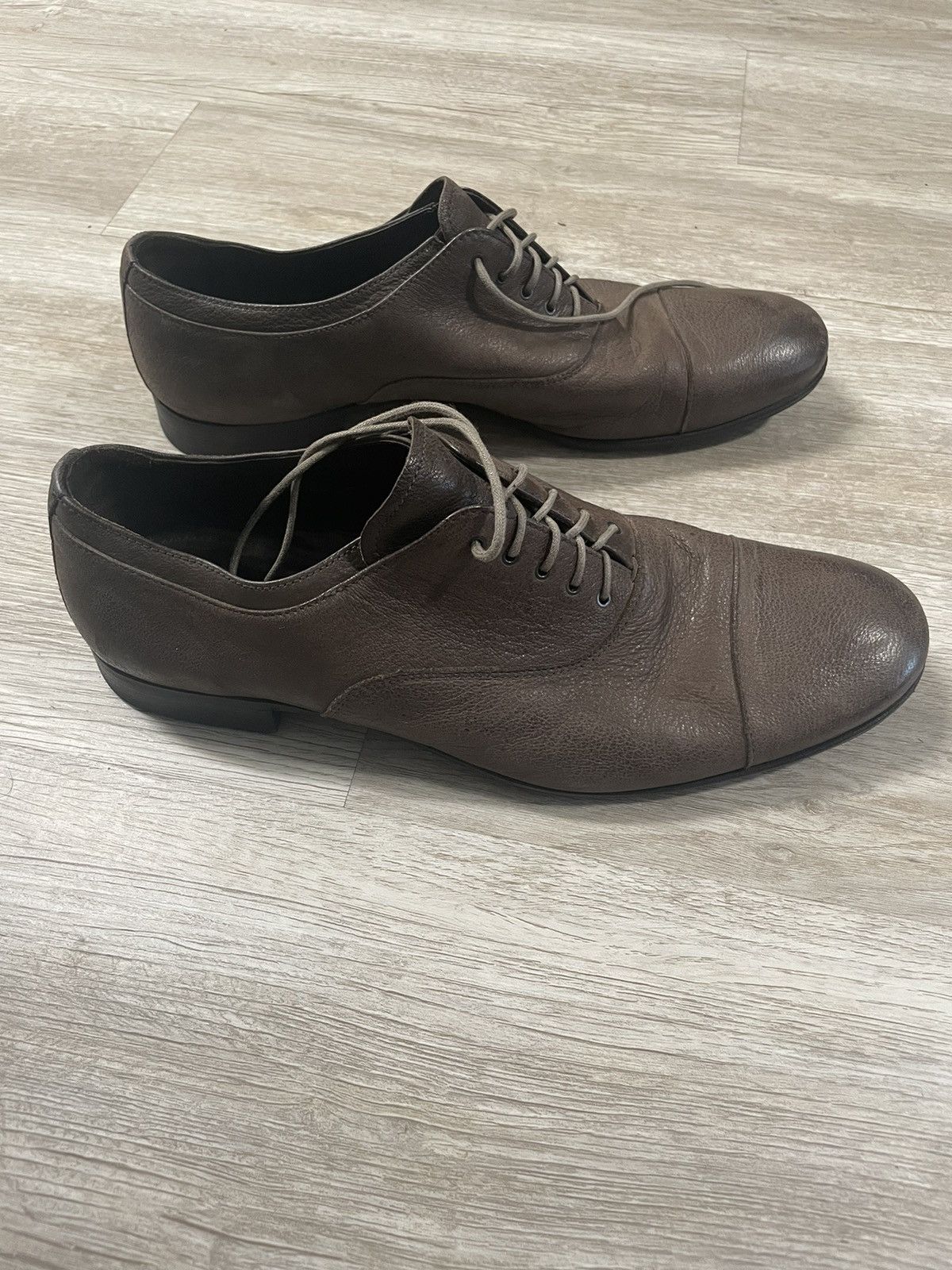 Prada Prada Men's 2E2720 Saffiano Leather Business Shoes Size US 9 / EU 42 - 2 Thumbnail