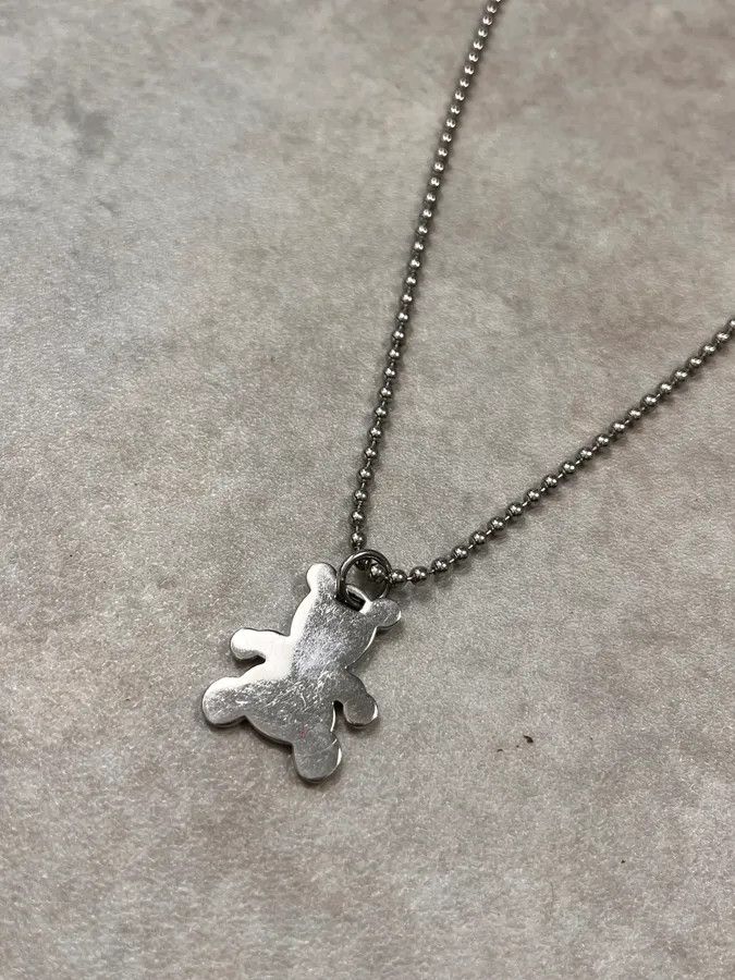 Dolce & Gabbana 2000s Dolce & Gabbana Teddy Bear Grey Necklace Size ONE SIZE - 6 Thumbnail