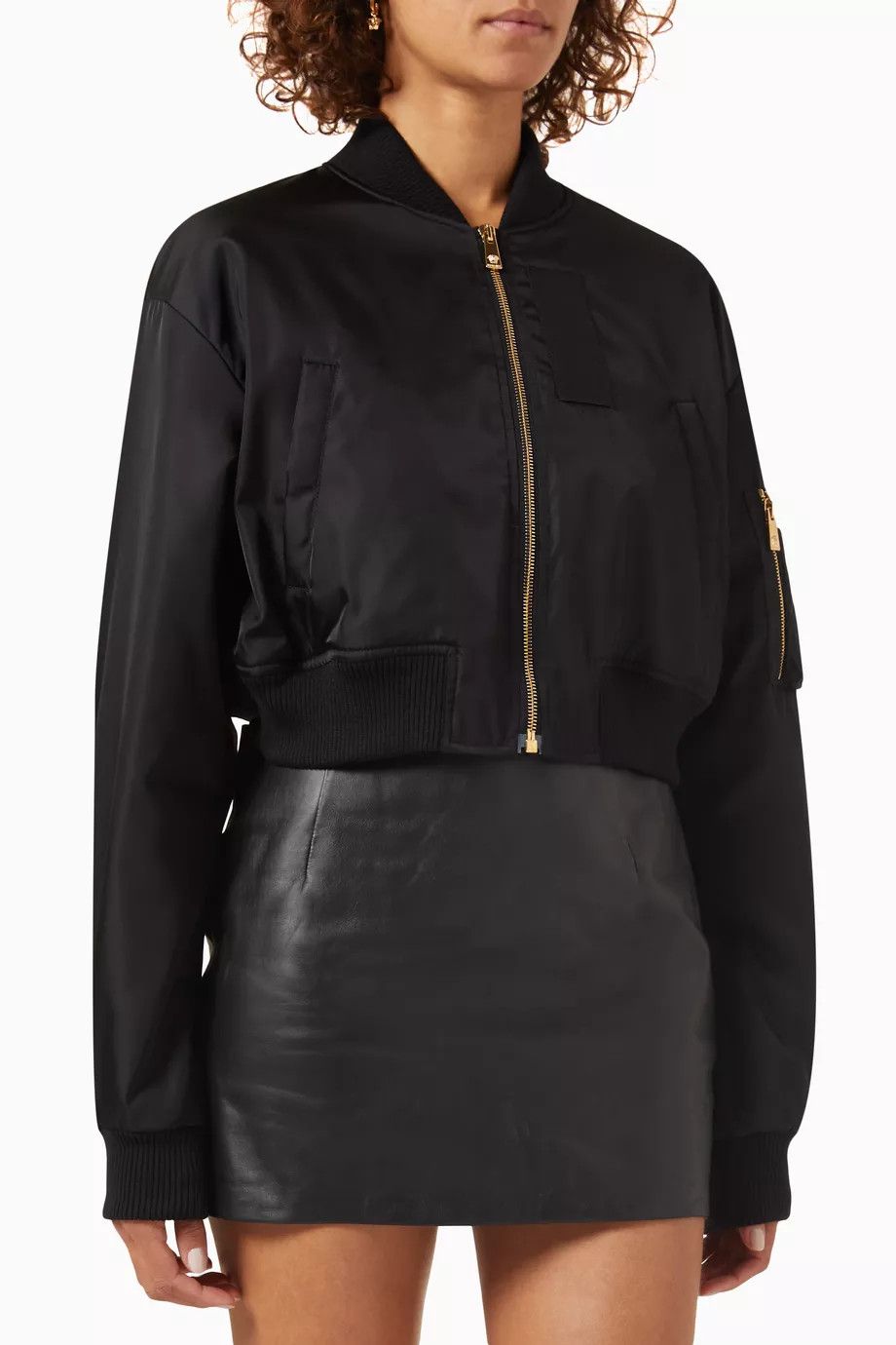 Versace o1y0226 Bomber Jacket in Black Size S / US 4 / IT 40 - 1 Thumbnail