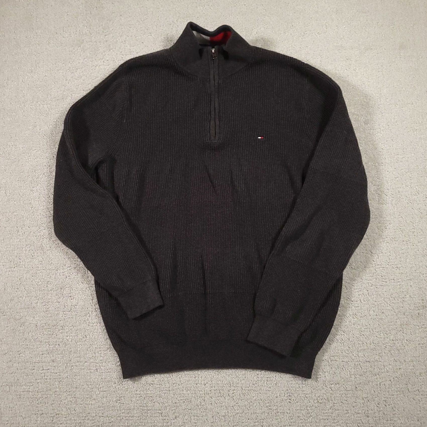 Tommy Hilfiger Tommy Hilfiger 1/4 Zip Pullover Sweater Men’s 3XL Gray Y2K Preppy Golf Joke Size US XXL / EU 58 / 5 - 2 Thumbnail