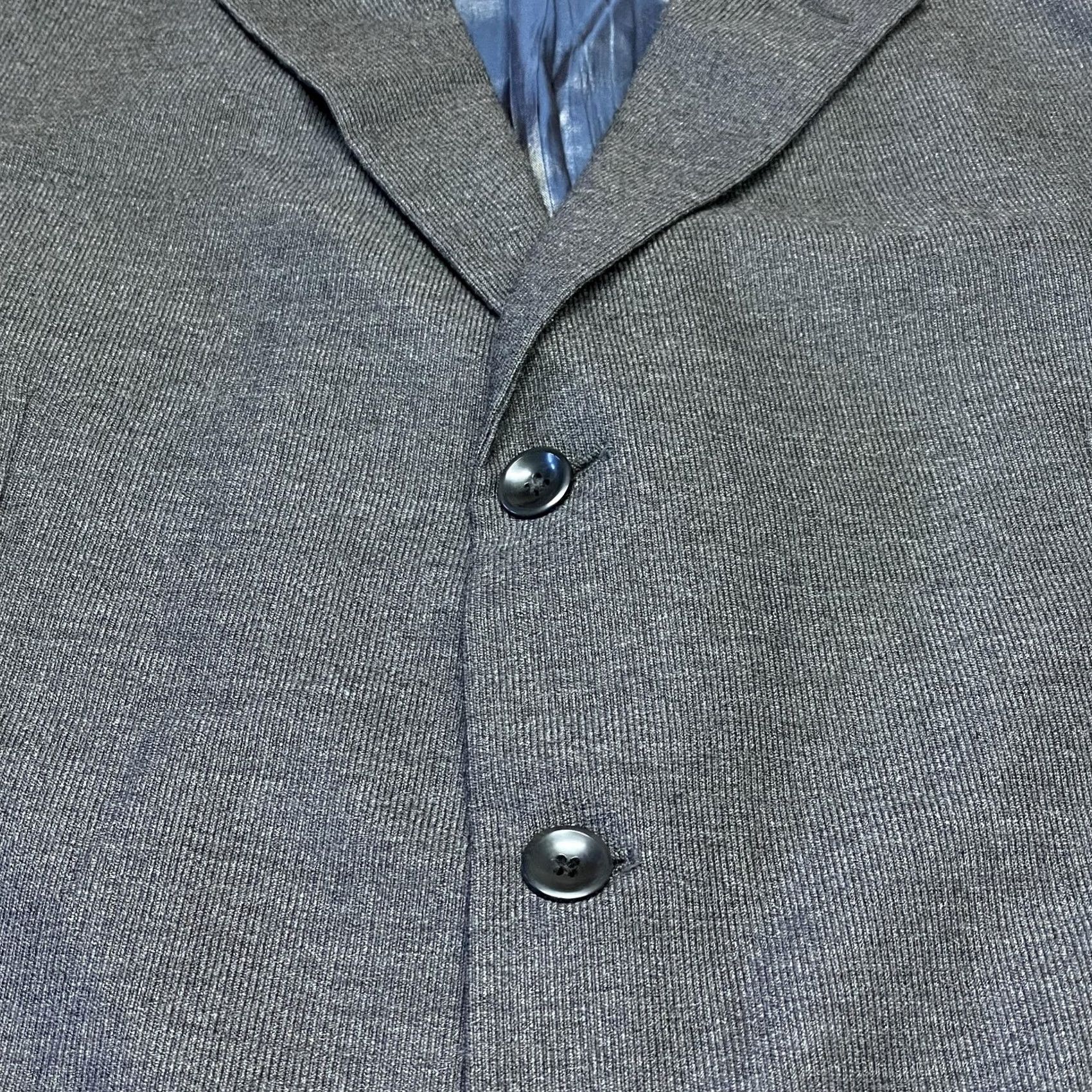 Oscar De La Renta Oscar de la Renta Blazer Mens 44 Long Gray 100% Wool 3 Button Flap Pockets Lined Size 44R - 5 Thumbnail