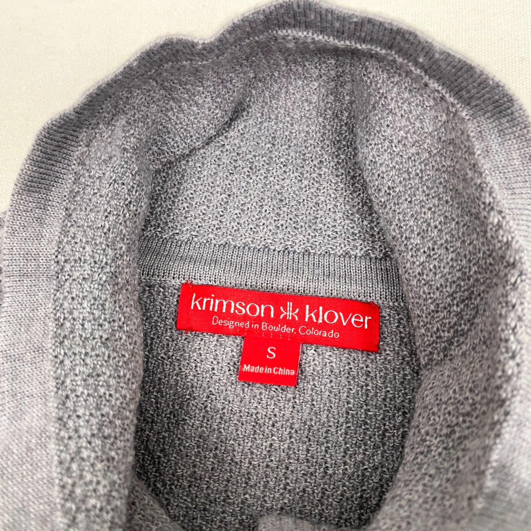 Vintage Krimson Klover Sweater Womens Small Gray Merino Wool Silk Turtleneck Tunic Prep Size S / US 4 / IT 40 - 2 Thumbnail