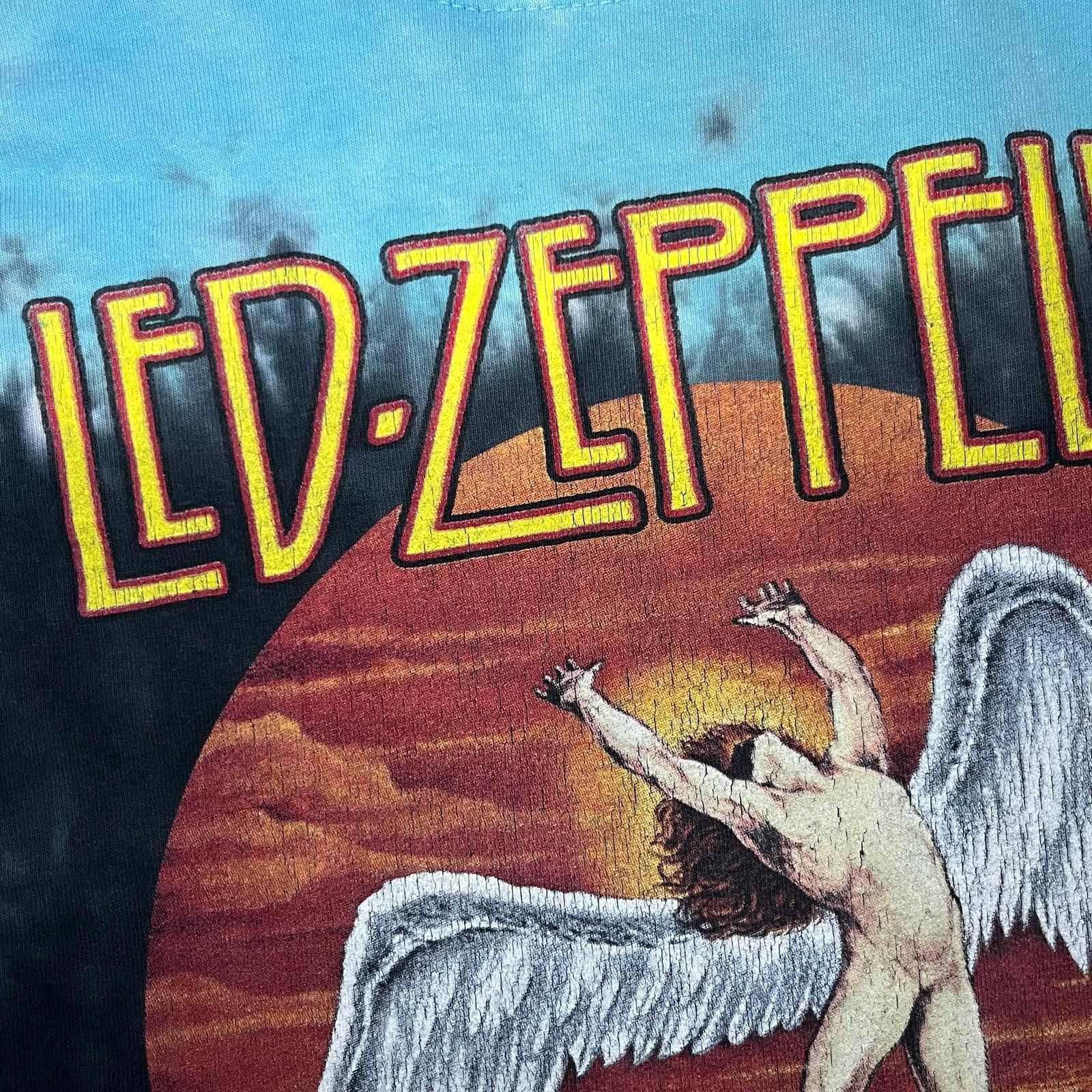 Led Zeppelin 🎸 Led Zeppelin “U.S. Tour 1975” Tie-Dye Band Tee – Size M Size US M / EU 48-50 / 2 - 7 Thumbnail