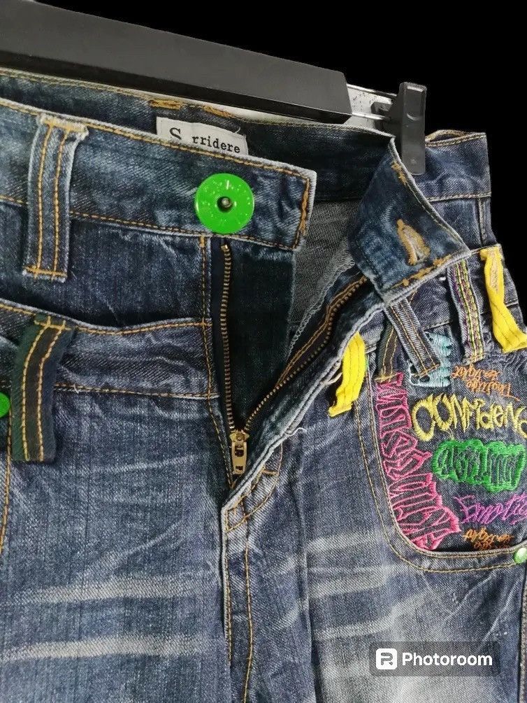 Tornado Mart Vintage Sorridere Double Waist Graffiti Pop Art Denim Size US 30 / EU 46 - 6 Thumbnail