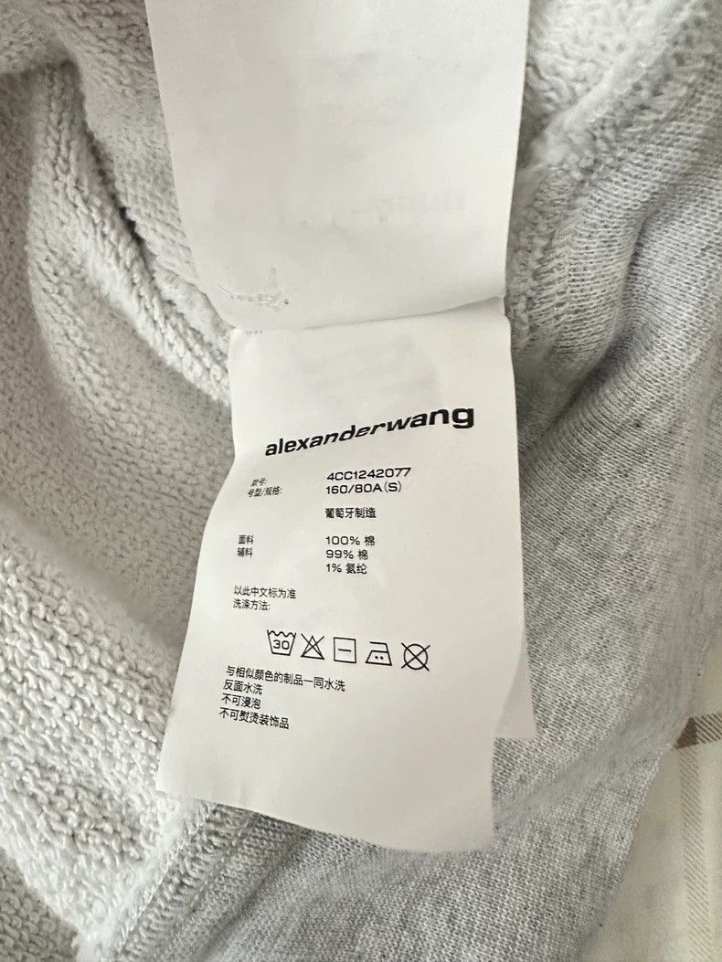 Alexander Wang Alexander Wang Cropped Zip Hoodie Gray- Size S / US 4 / IT 40 - 4 Thumbnail