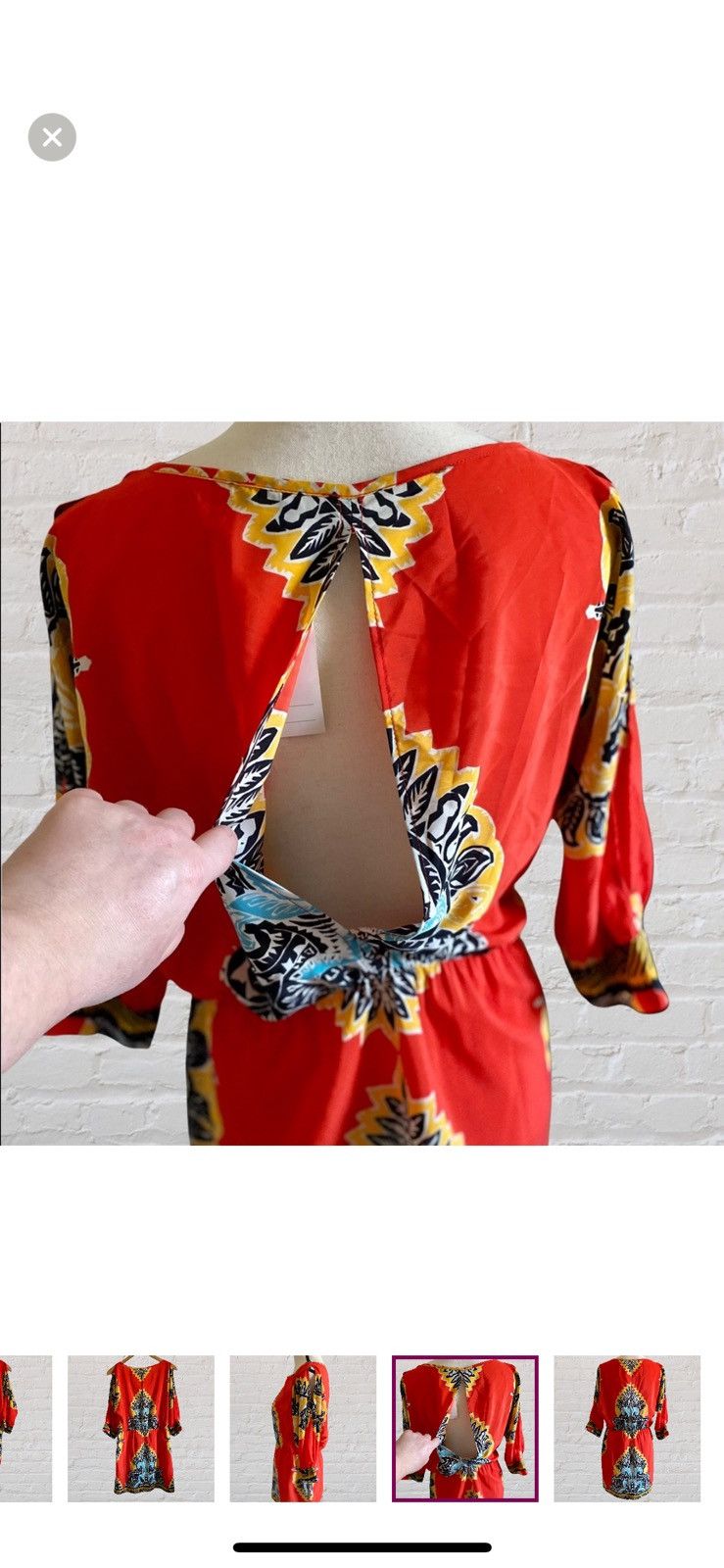 Other MONKEE’S’ SILK SLIT SLEEVE MINI DRESS SLIT DOWN BACK Size M / US 6-8 / IT 42-44 - 14 Thumbnail