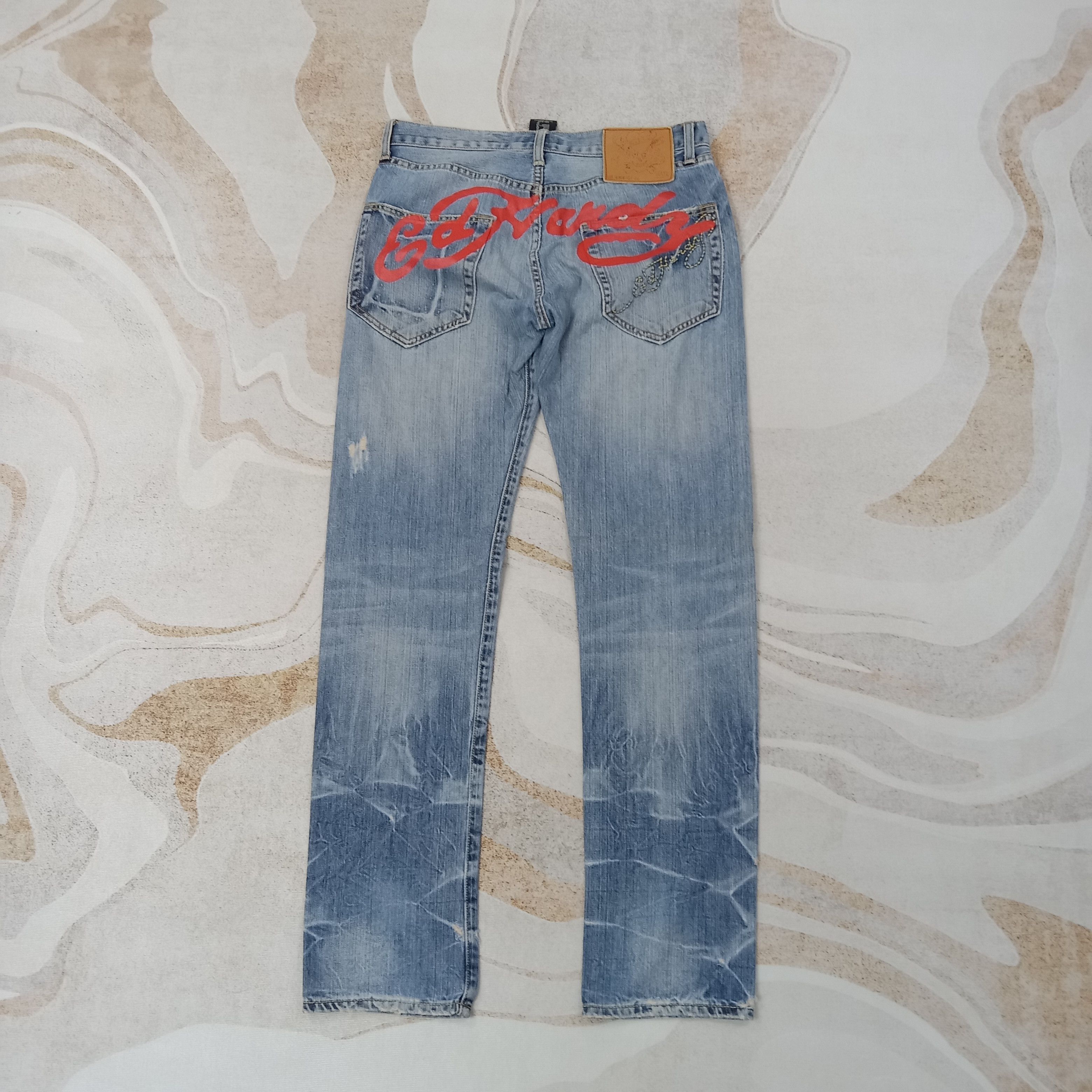 Ed Hardy Ed Hardy by Christian Audiguer Designer Denim Jeans C258N3 Size US 32 / EU 48 - 1 Thumbnail