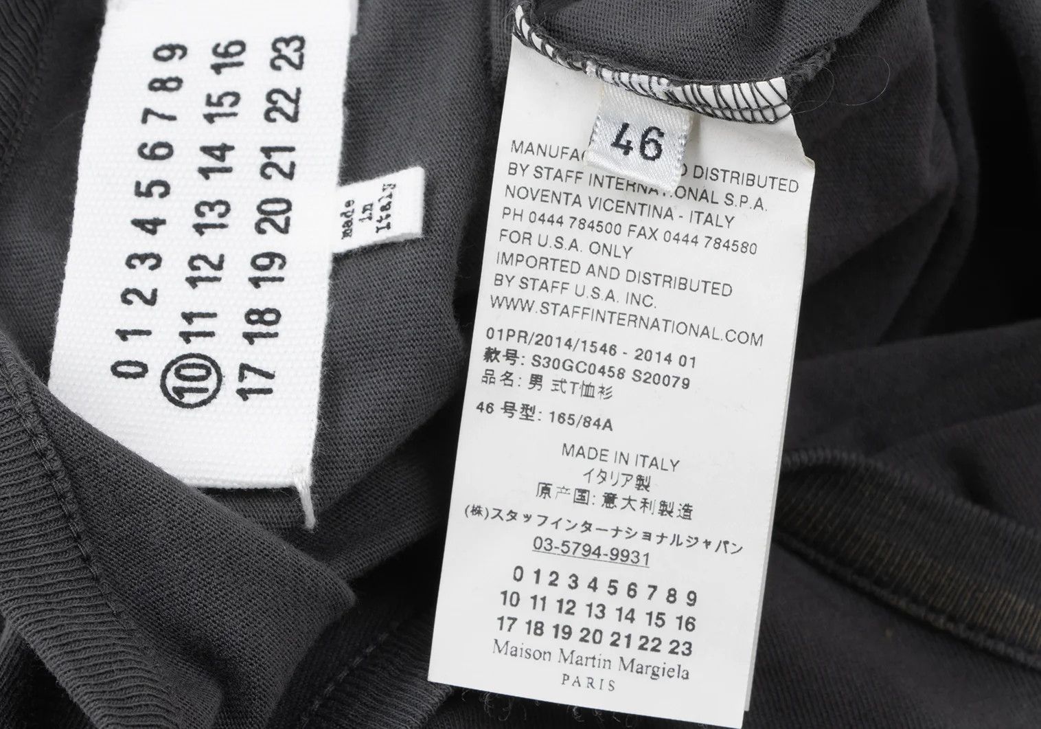 Maison Margiela Splash Print T-Shirt in Charcoal Size 46 Size US S / EU 44-46 / 1 - 16 Thumbnail
