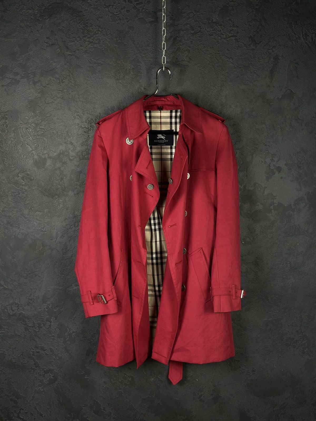 Burberry × Vintage Womens Burberry Vintage Trench Coat Jacket Wool Lining Size M / US 6-8 / IT 42-44 - 2 Thumbnail