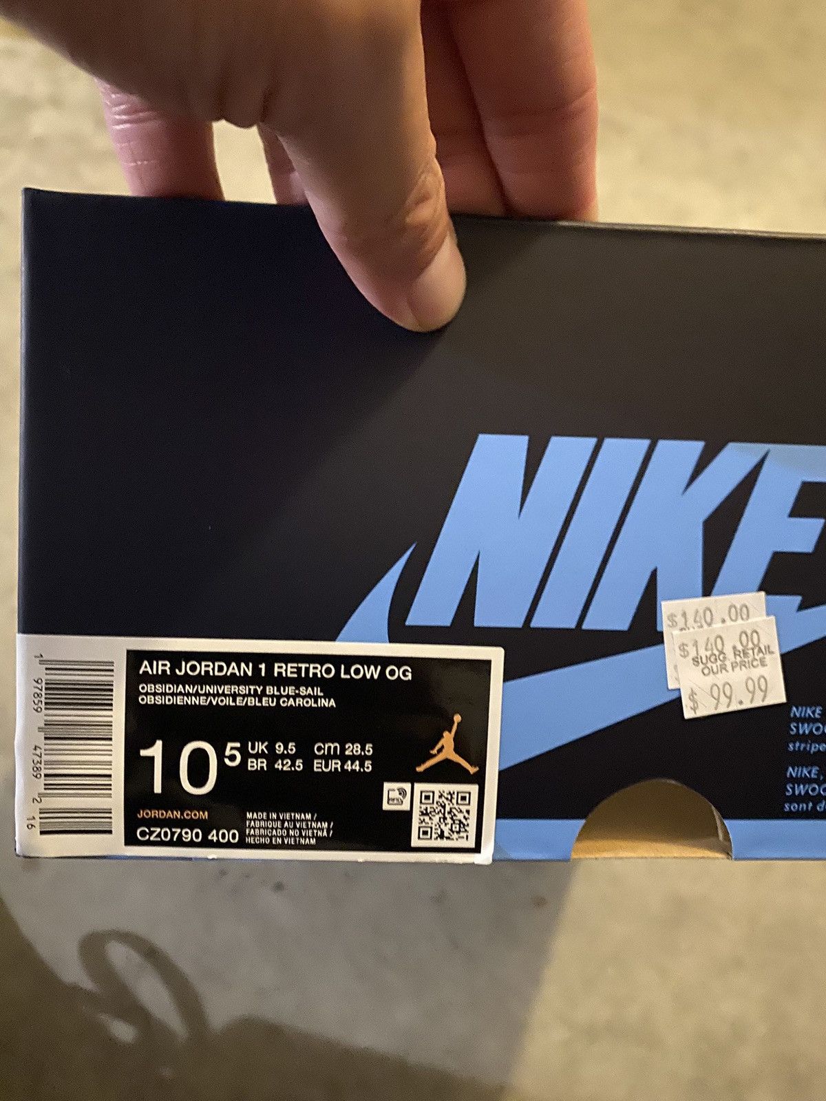 Jordan Brand Jordan 1 Low Obsidian Size US 10.5 / EU 43-44 - 7 Thumbnail