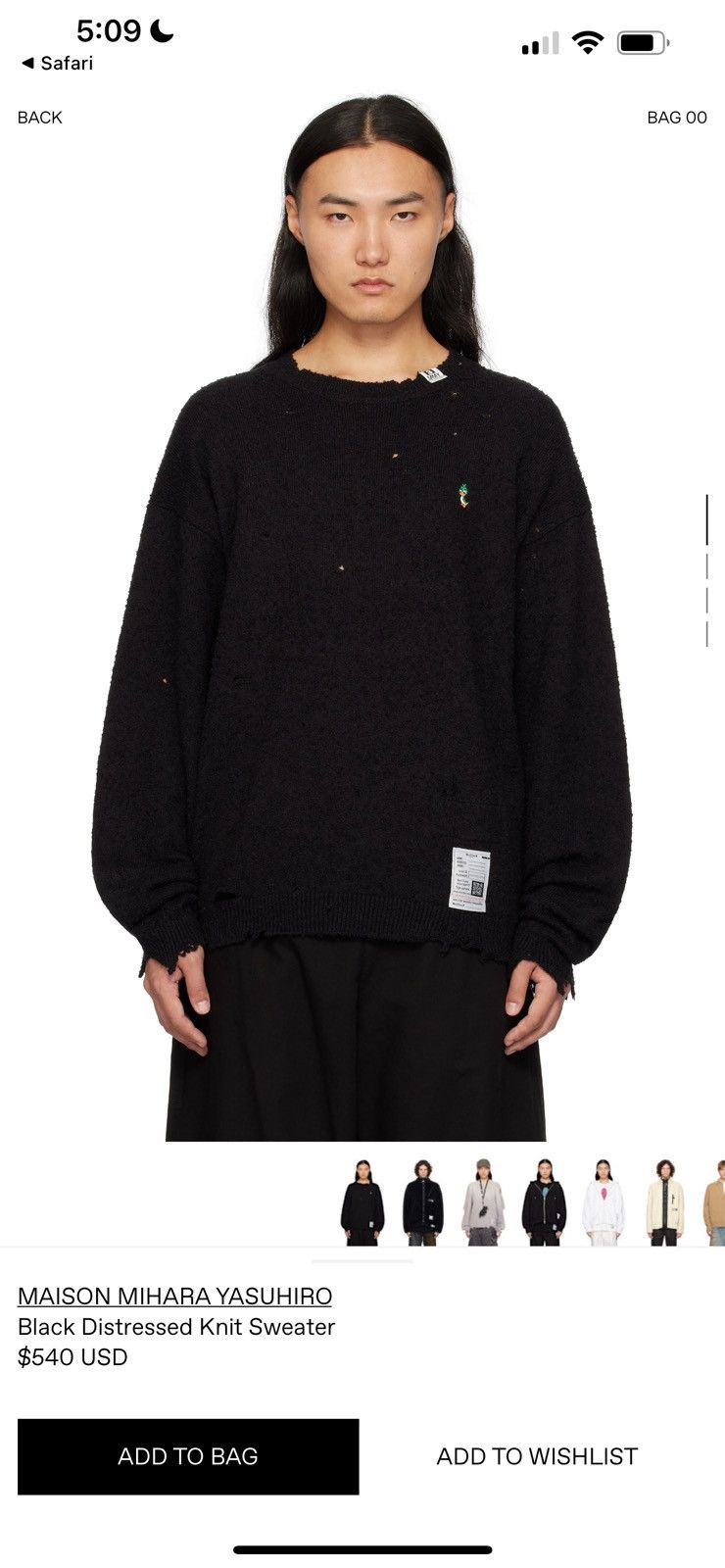 Maison MIHARA YASUHIRO Maison Mihara Yasuhiro Distressed Knit Sweater Size US M / EU 48-50 / 2 - 9 Thumbnail