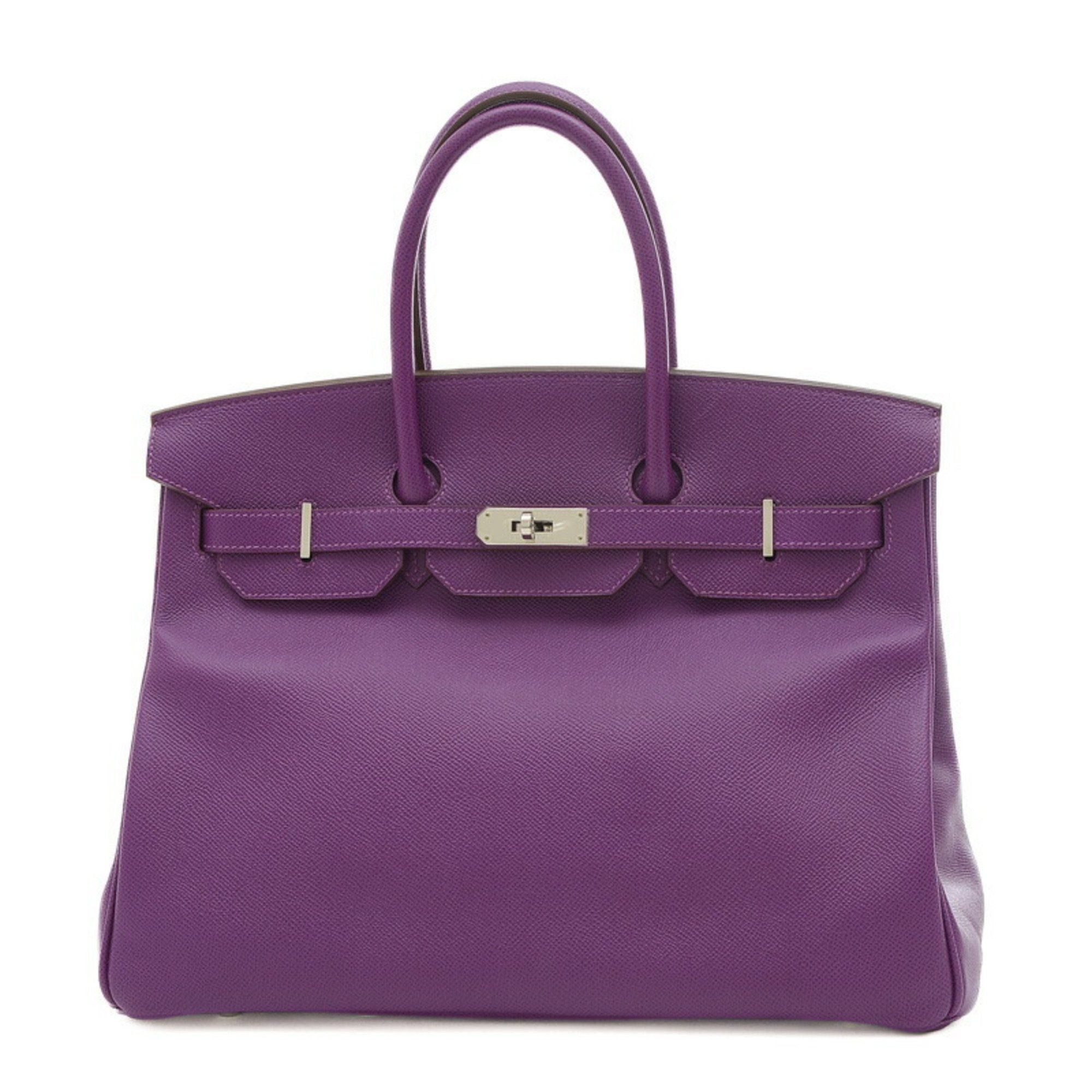 image of Hermes Birkin 35 Handbag Epson Anemone R Stamp in Purple, Women's