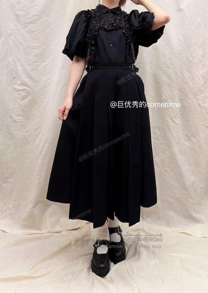 Other Comme Des Garcons size S Basic black pleated skirt with me Size 23" - 8 Thumbnail