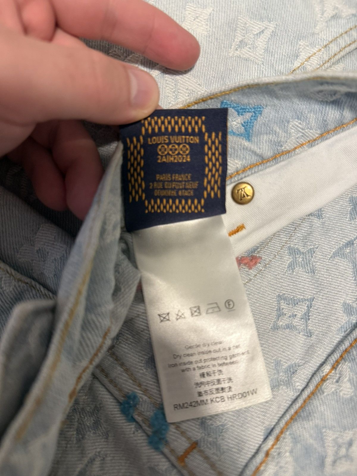 Louis Vuitton Tyler The Creator Monogram Denim Pants Size US 32 / EU 48 - 7 Thumbnail