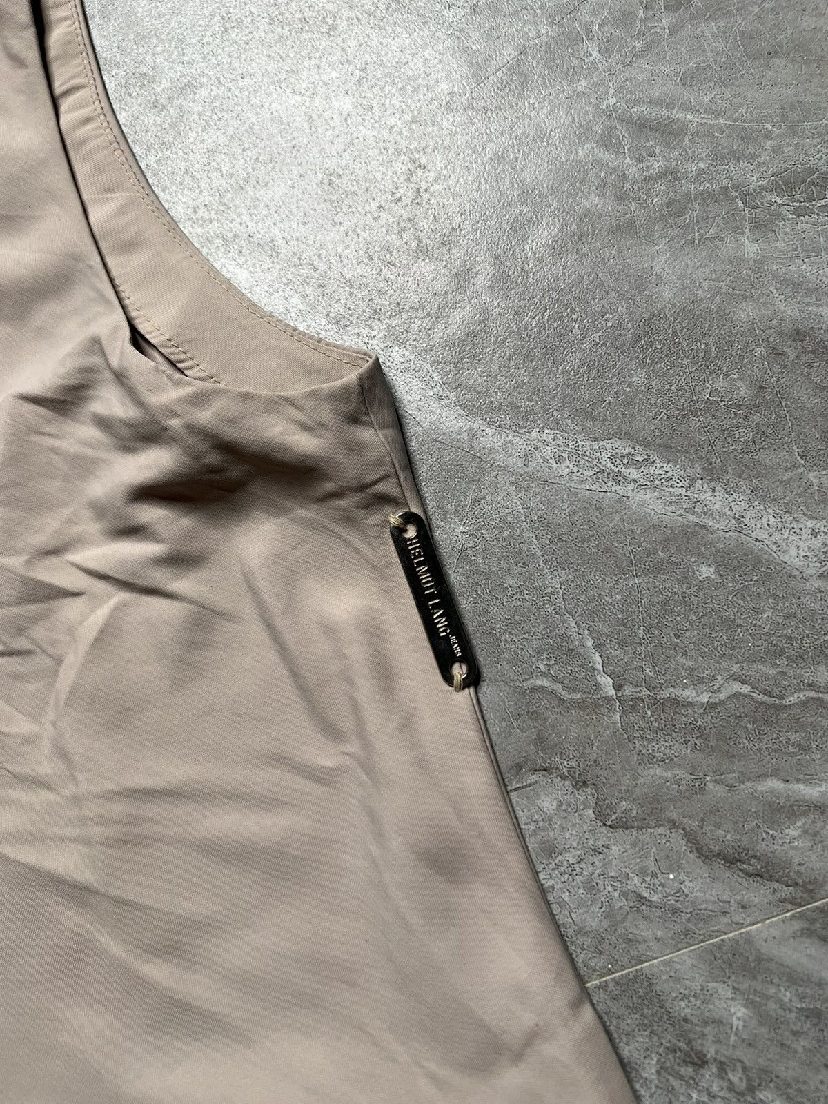 Helmut lang 1996 Metal Logo Mesh Top
