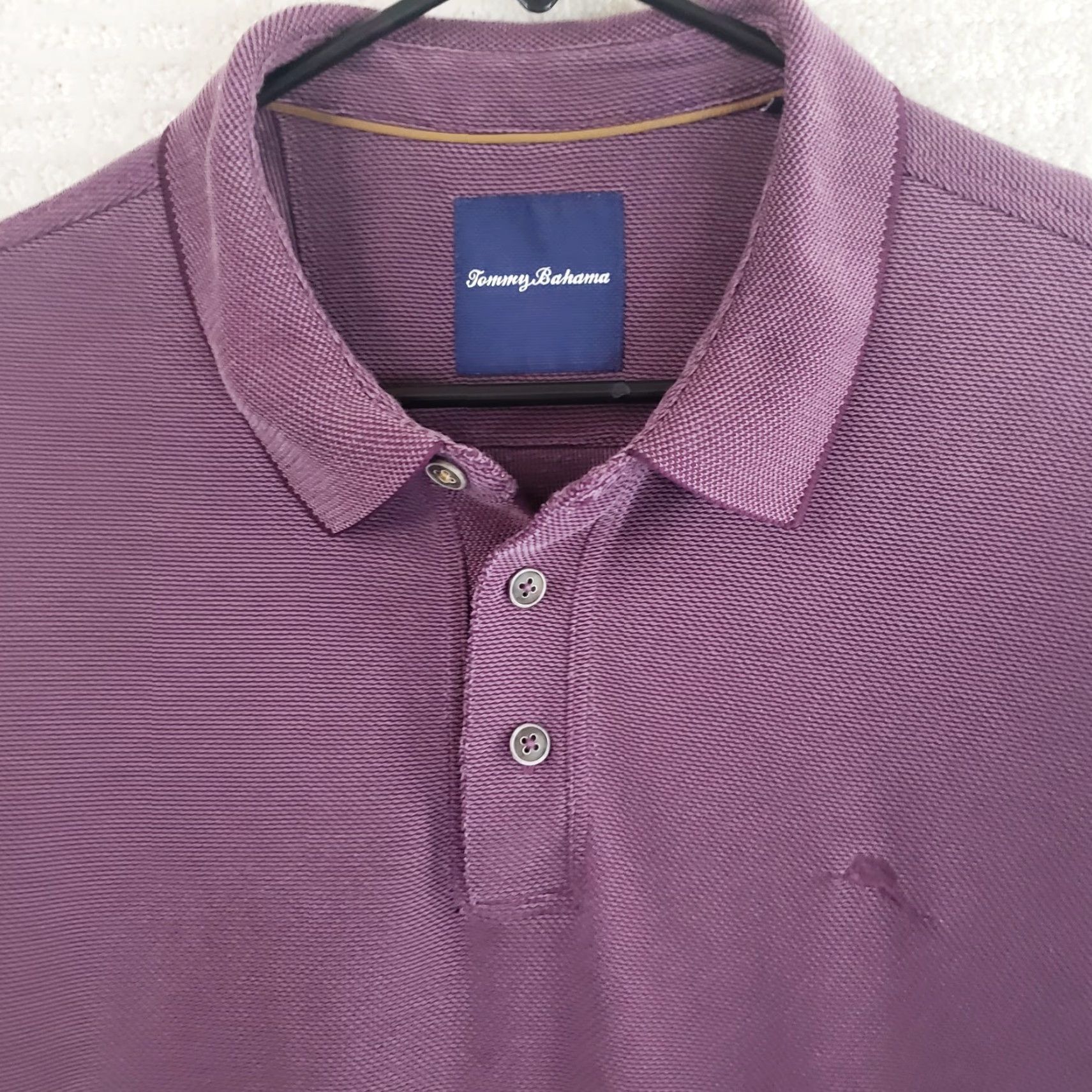 Tommy Bahama Tommy Bahama Polo Shirt Men's XL Purple Short Sleeve Solid Knit Modal Polyester Golf Casual Beach Classic Coastals Mens Size US XL / EU 56 / 4 - 4 Thumbnail