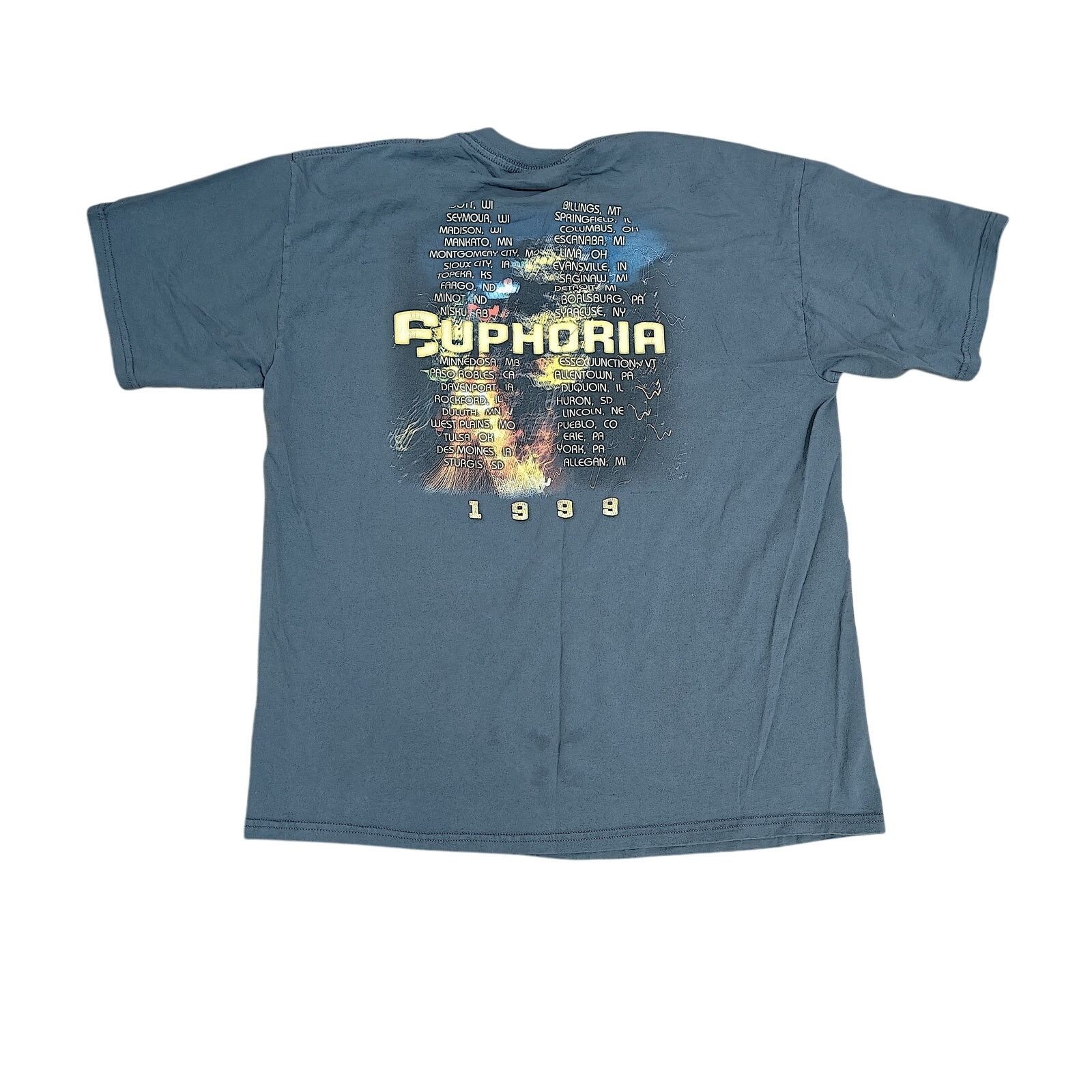 Vintage Vintage Def Leopard Band Tee 1999 Tultex Blue Short Sleeve Size US XL / EU 56 / 4 - 3 Thumbnail