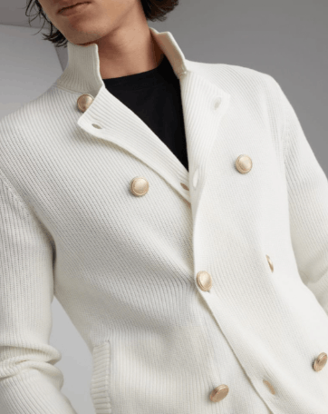 Brunello Cucinelli Cardigan in Open White Size US XL / EU 56 / 4 - 4 Thumbnail