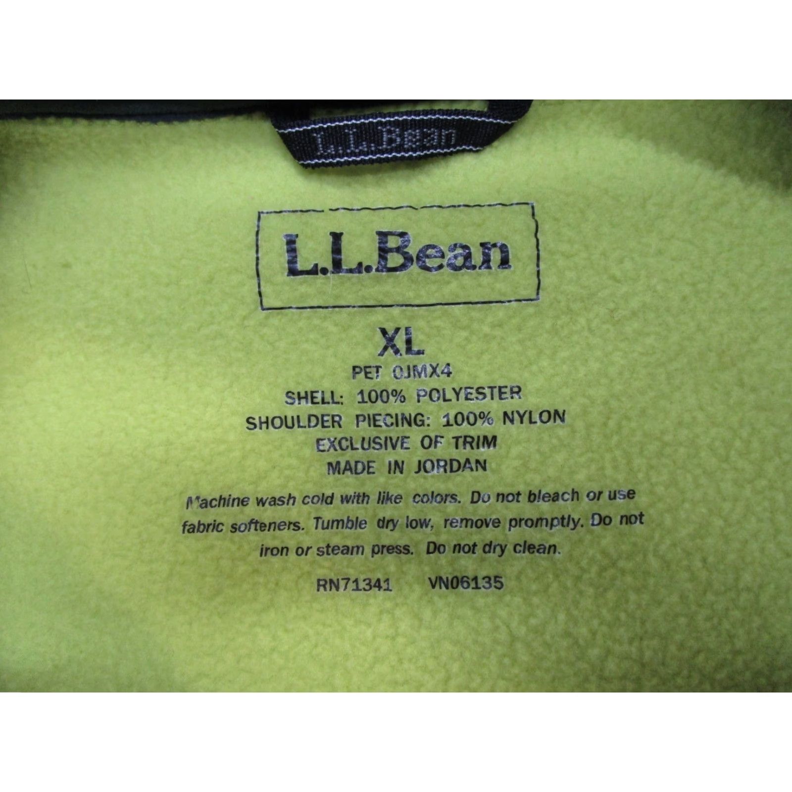 Vintage LL Bean Womens Vest Zip Up Fleece Size XL Outdoors Green Pockets - (NH) Size XL / US 12-14 / IT 48-50 - 3 Thumbnail