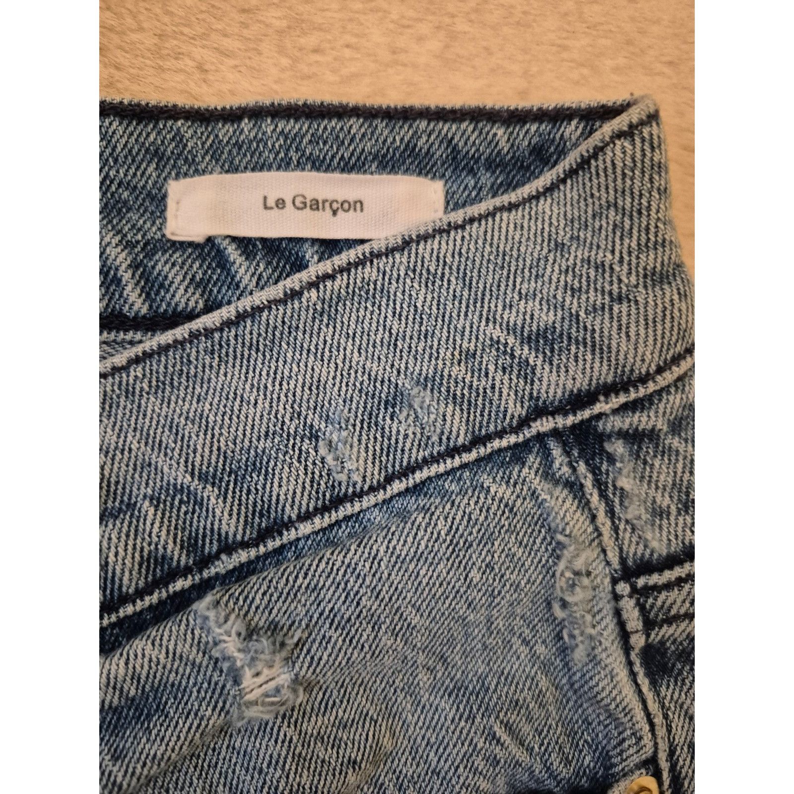 Frame FRAME le Garcon Distressed Jeans Mid Rise Skinny Jeans Mediu Size 25" / US 0 / IT 36 - 7 Thumbnail