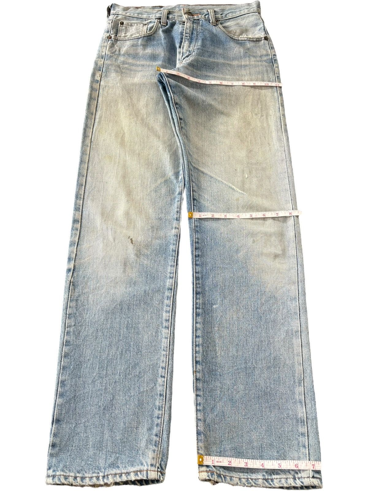 Levi's Vintage 90s Levis 502 Big E Selvedge Mud Wash Distress Jeans Size US 29 - 9 Thumbnail
