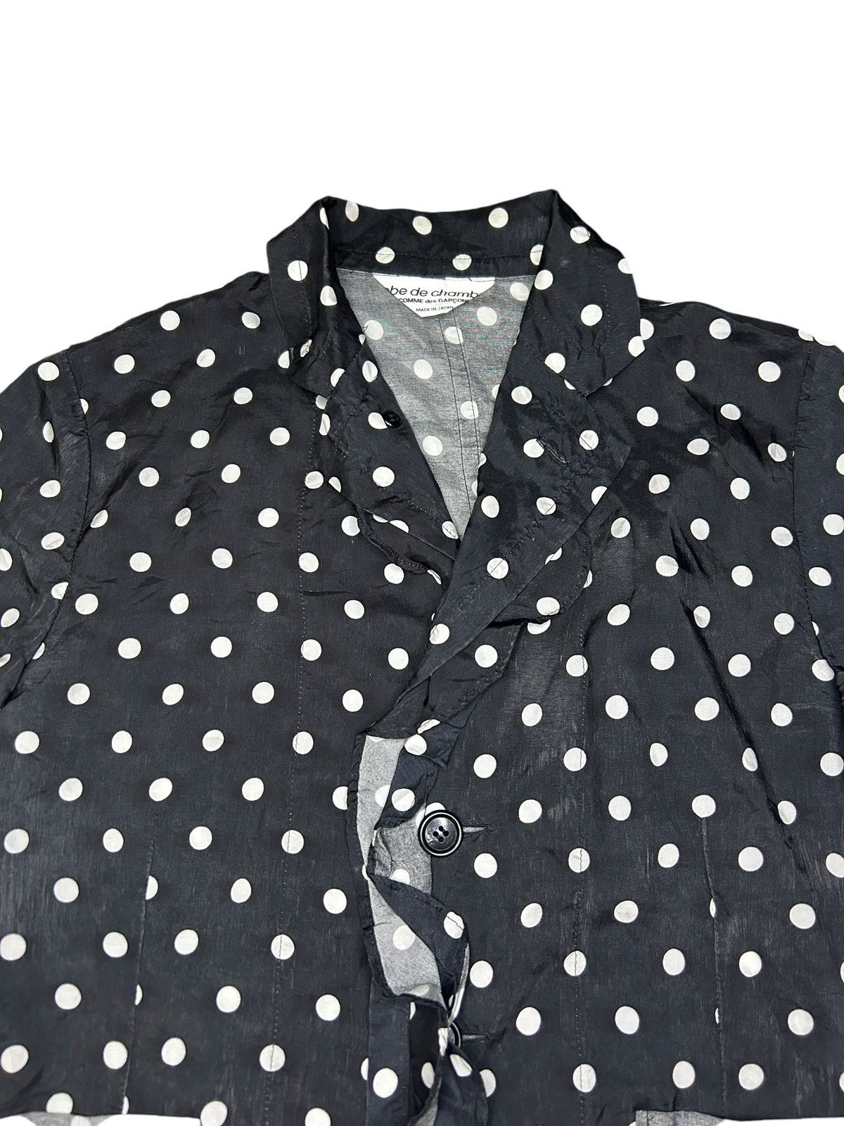 Comme des Garcons F/W 01 Ruffled Polka Dot Blazer Size M / US 6-8 / IT 42-44 - 2 Thumbnail