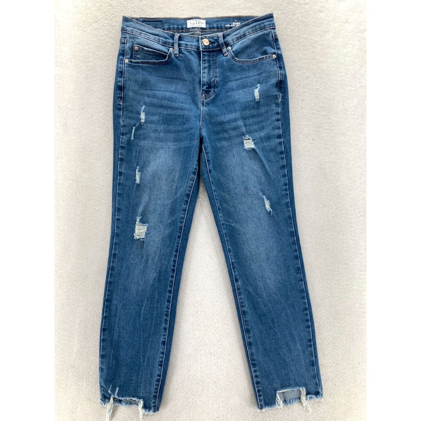 Nicole Miller Nicole Miller Soho Slim Ankle Jeans Women's 4 Blue Stretch Denim High Rise Y2K Size 28" / US 6 / IT 42 - 2 Thumbnail