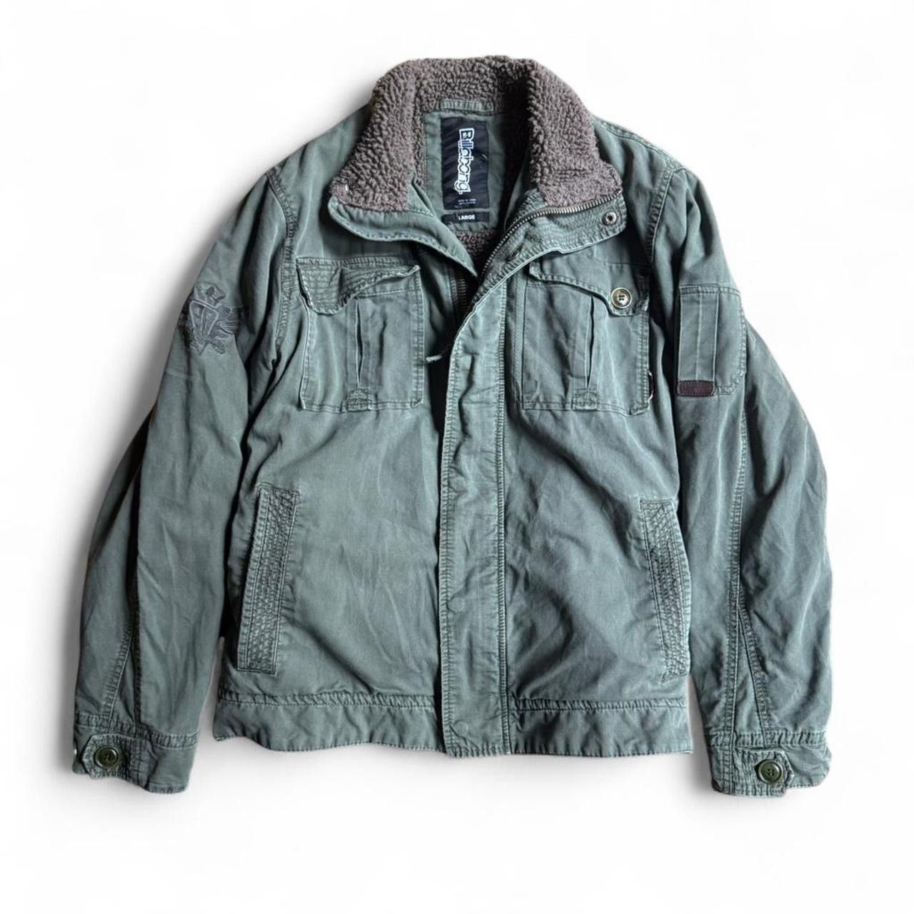 Billabong Y2K men's billabong surfer grunge military sherpa jacket Size US L / EU 52-54 / 3 - 1 Thumbnail