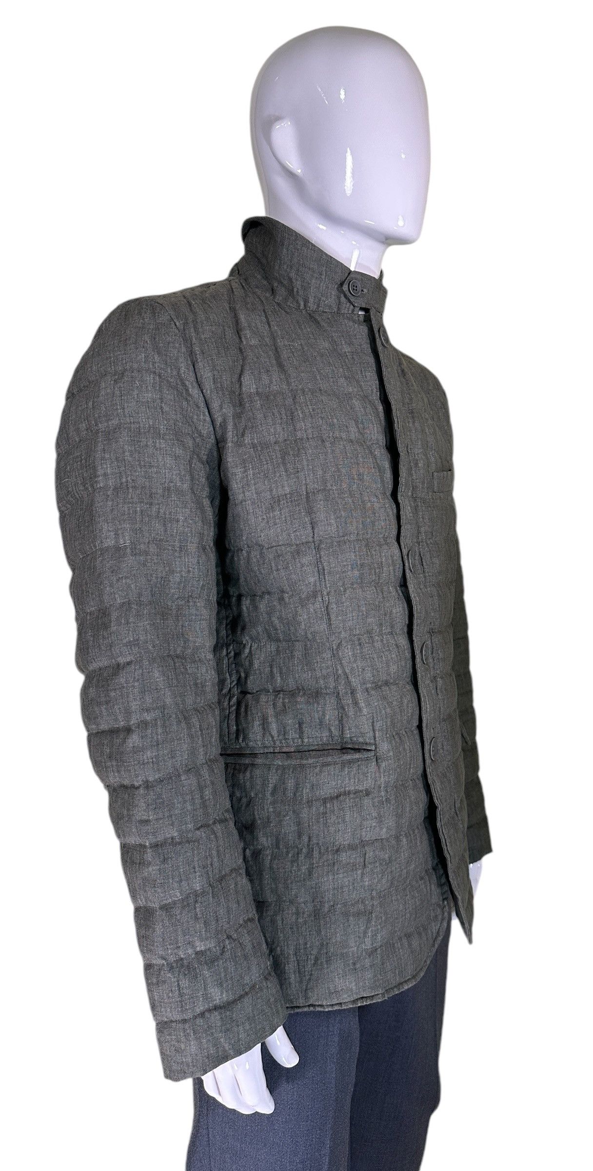 Herno Green musk jacket in padded linen Size US L / EU 52-54 / 3 - 4 Thumbnail