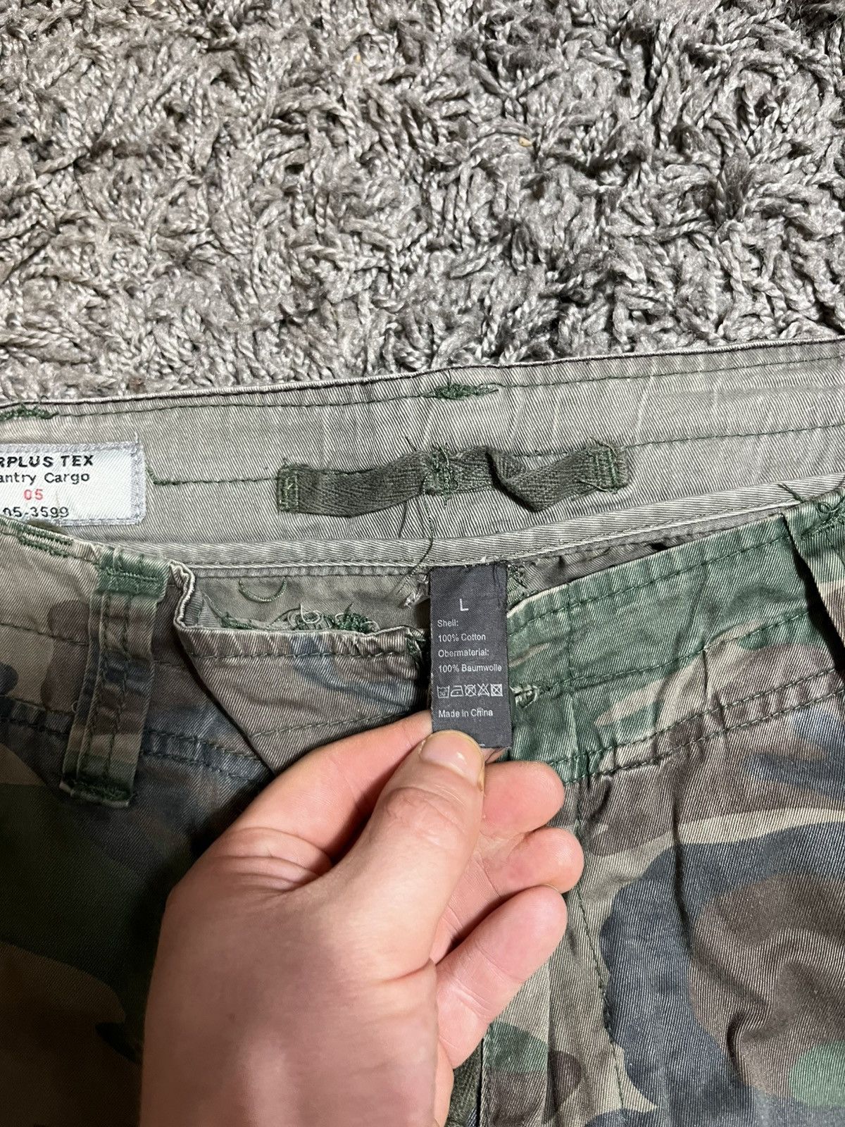 Surplus Research VINTAGE Y2K INFANTRY CARGO ZIP MILITARY PANTS SURPLUS TEX Size US 34 / EU 50 - 7 Thumbnail