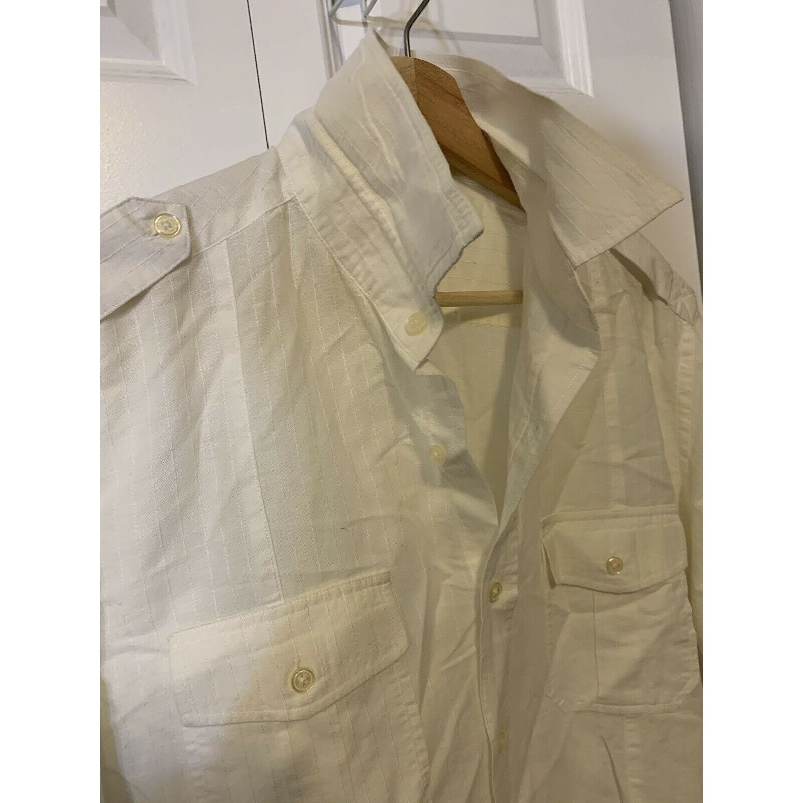 Tasso Elba TASSO ELBA Men’s Sz XL BUTTON DOWN SHORT SLEEVE SHIRT WHITE Size US XL / EU 56 / 4 - 5 Thumbnail