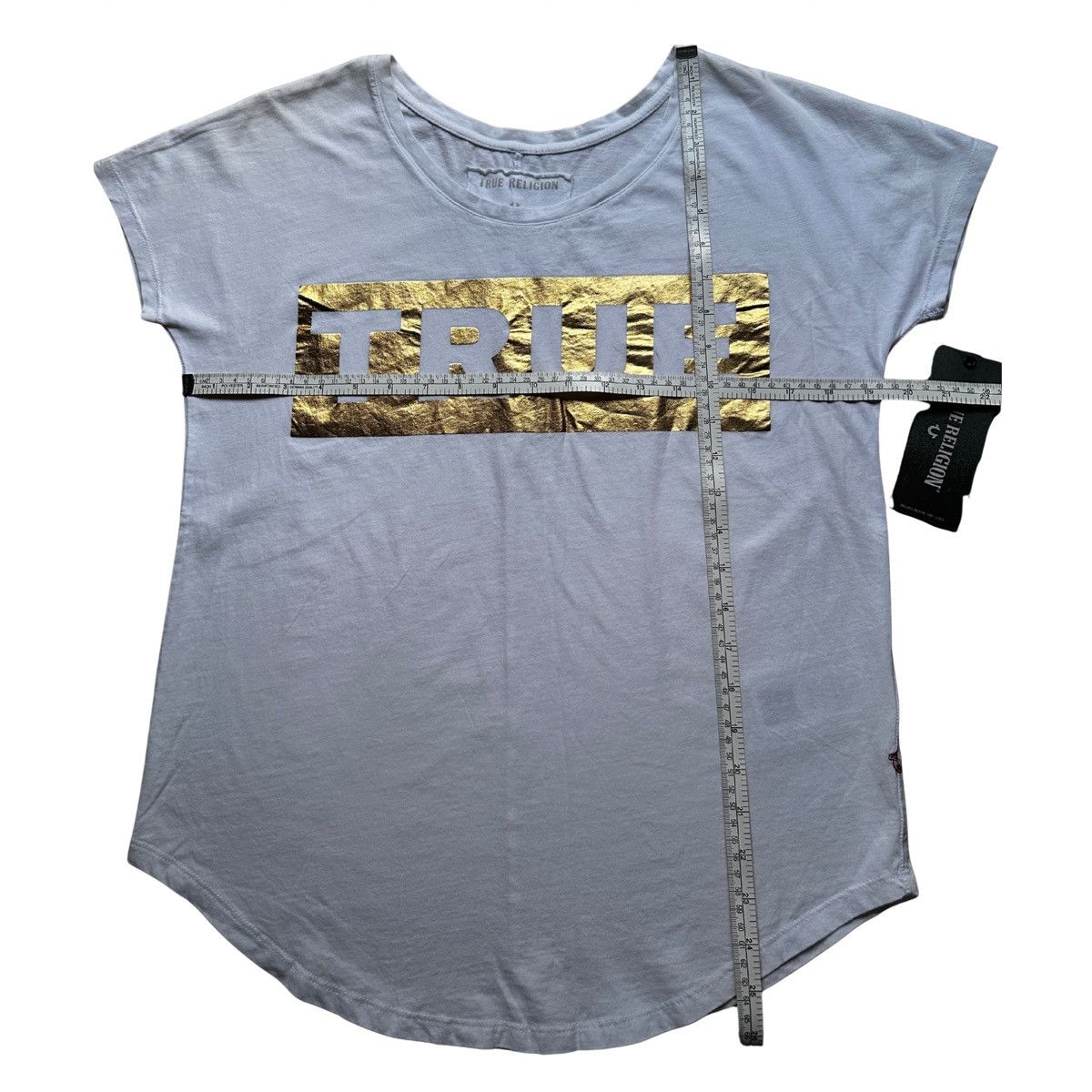 True Religion True Religion Women's Crisp T-Shirt with Gold "TRUE" Logo S Size S / US 4 / IT 40 - 4 Thumbnail