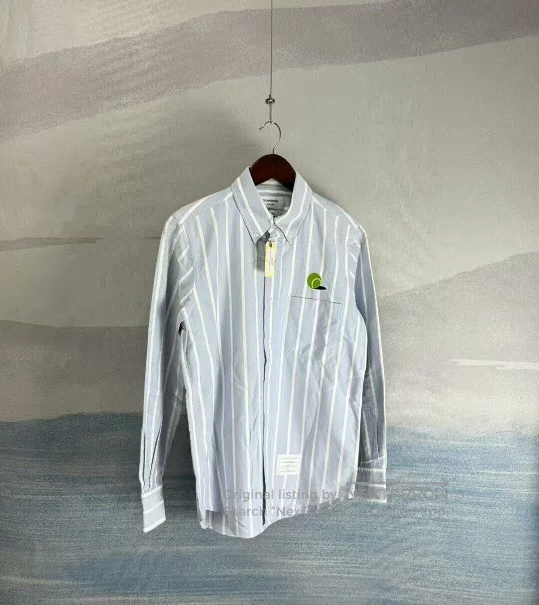 Thom Browne thom browne striped tennis embroidered shirt. Size US M / EU 48-50 / 2 - 1 Thumbnail
