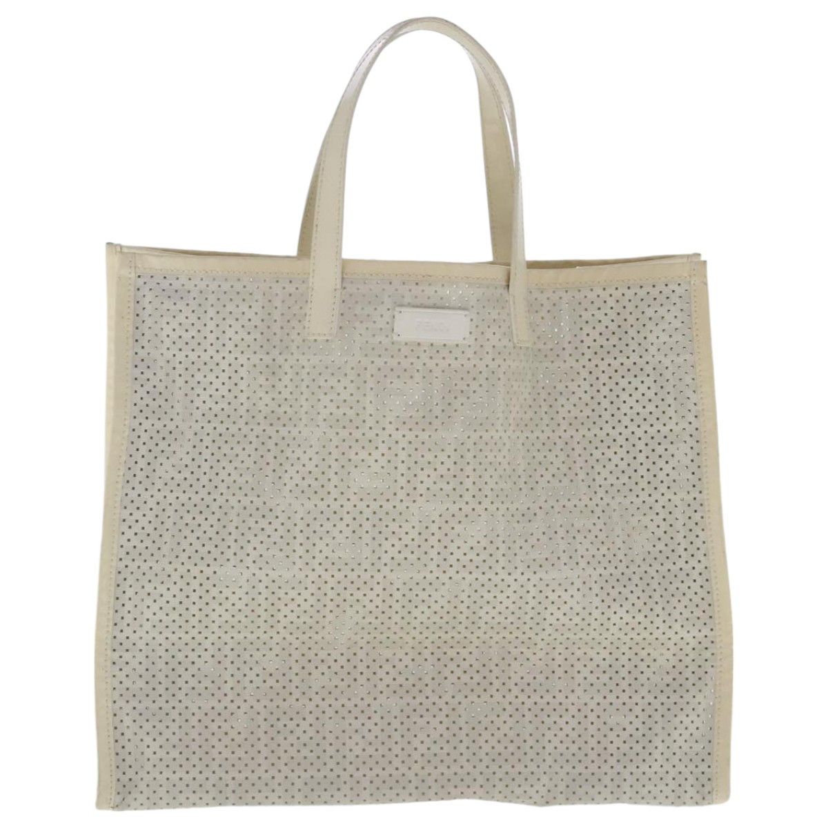 Fendi White Canvas Tote Bag (Pre-Owned) Size ONE SIZE - 1 Thumbnail