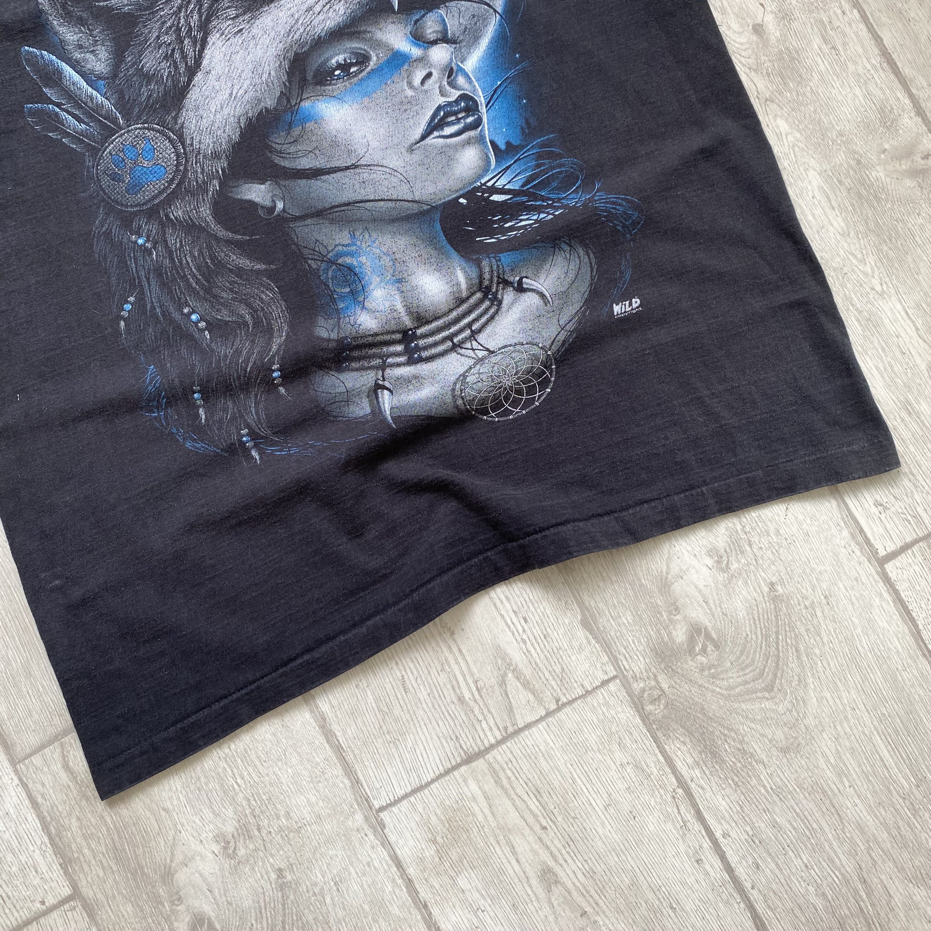 Band Tees 🐶Vintage Wild Wolf Indian Gilr Heavy Tee y2k Size US XL / EU 56 / 4 - 3 Thumbnail