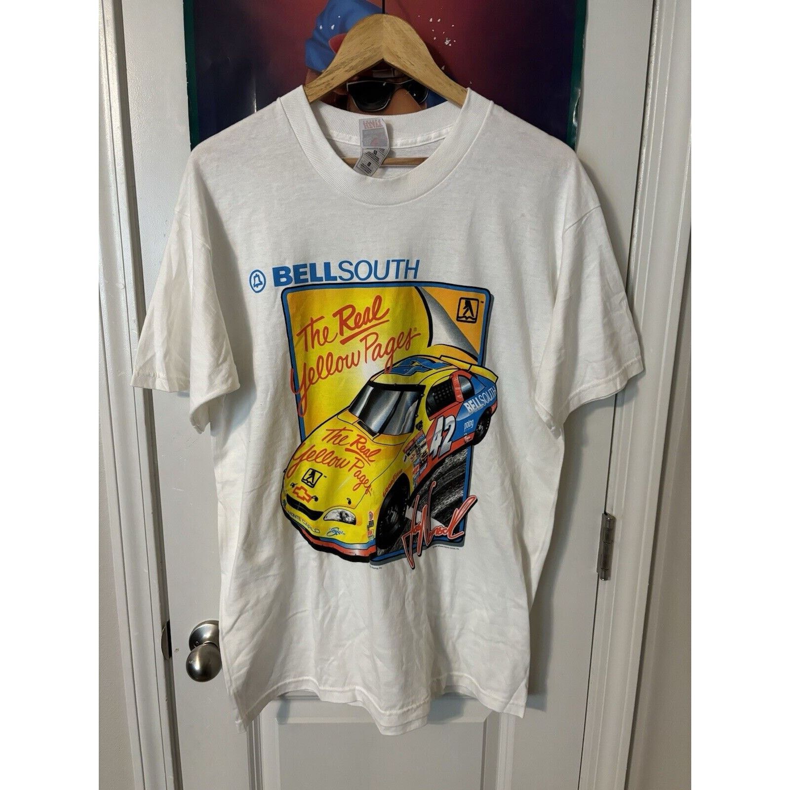 Other Vintage nascar white the real yellow bellsouth car T-shirt L Size US L / EU 52-54 / 3 - 1 Thumbnail