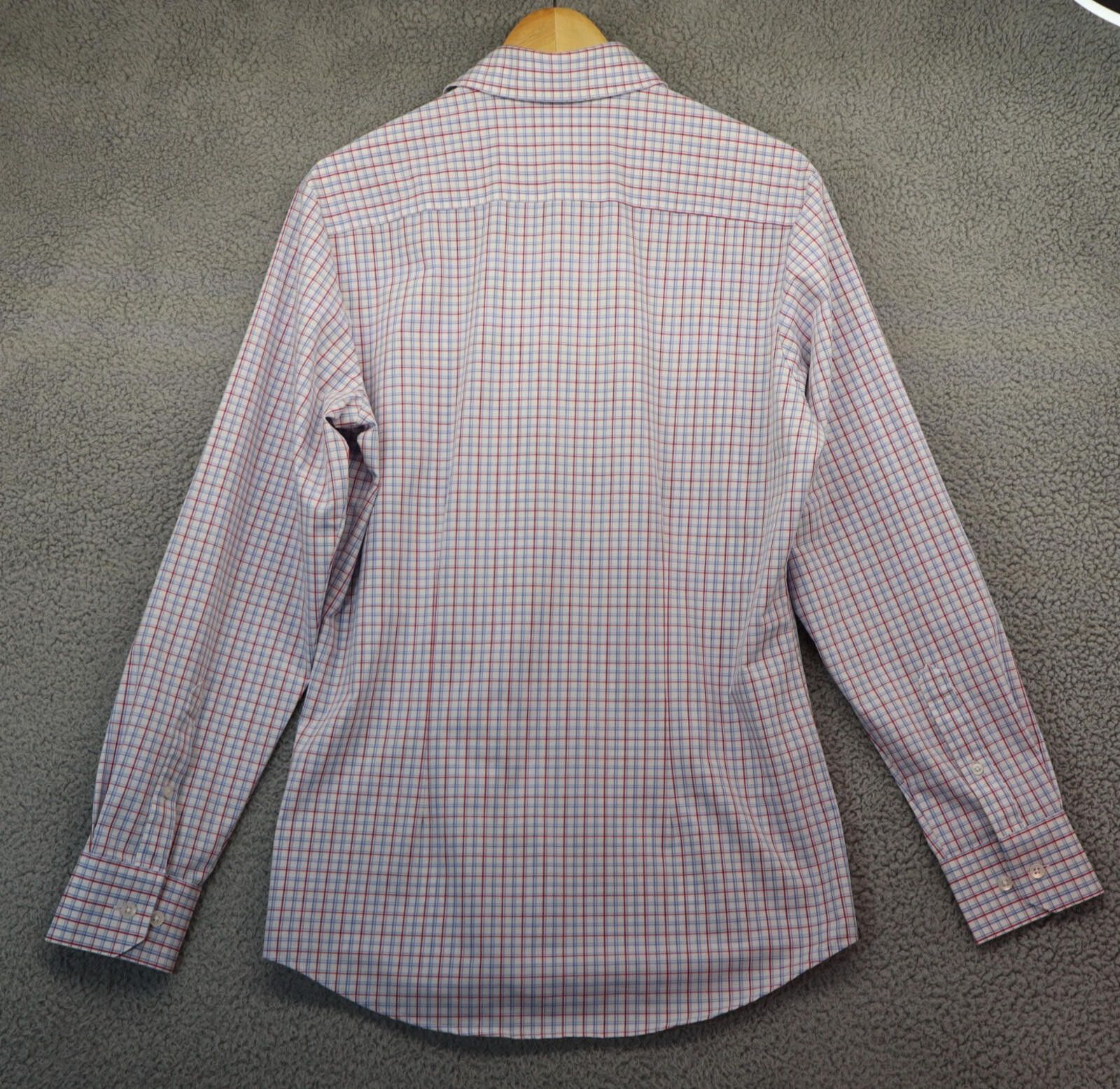 Mizzen+Main Mizzen Main Shirt Men M Medium Trim Fit Red Blue Plaid Size US M / EU 48-50 / 2 - 6 Thumbnail