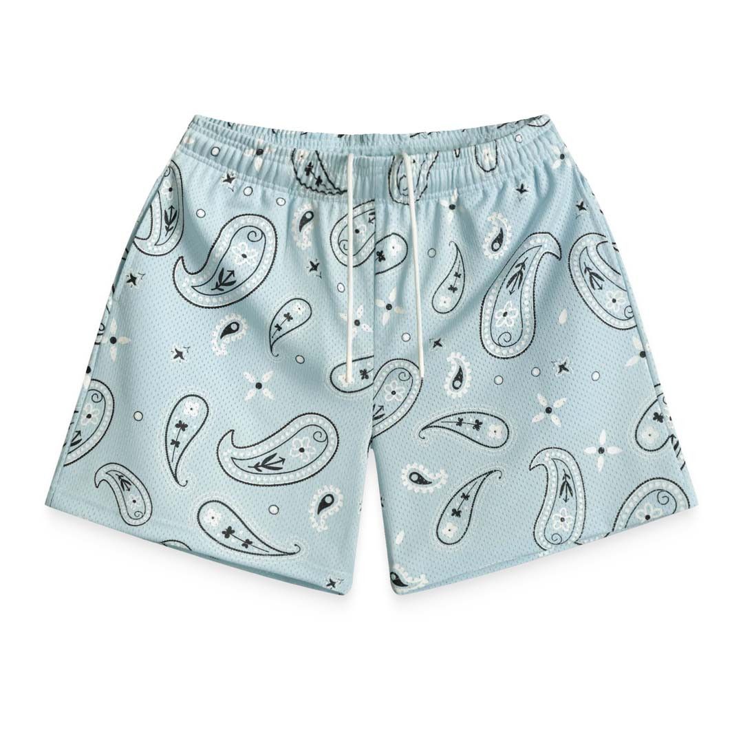 Bravest Studios Bravest Sky Paisley V3 Light Blue Mesh Shorts Size US 34 / EU 50 - 1 Thumbnail