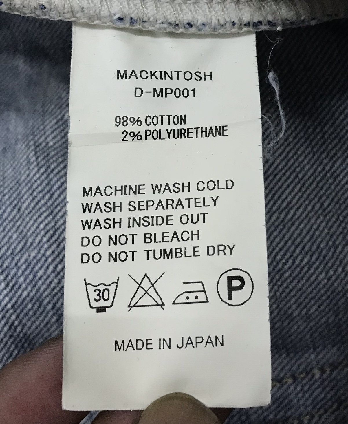 Japanese Brand × Mackintosh Mackintosh Made In Japan Denim Pants Size US 31 - 15 Thumbnail