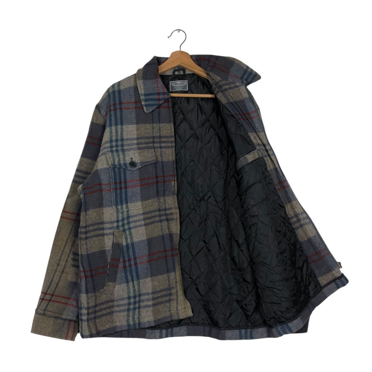 Japanese Brand 🔥VINTAGE FLANNEL WOOL JACKET ZIPPER PARALYSER ISSEY MIYAKE Size US M / EU 48-50 / 2 - 13 Thumbnail